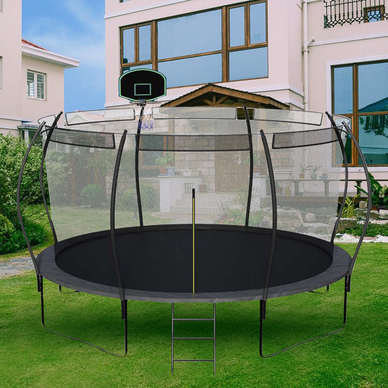 bevæge sig Lilla Svig Maincraft 14-ft Round Backyard in Blue in the Trampolines department at  Lowes.com