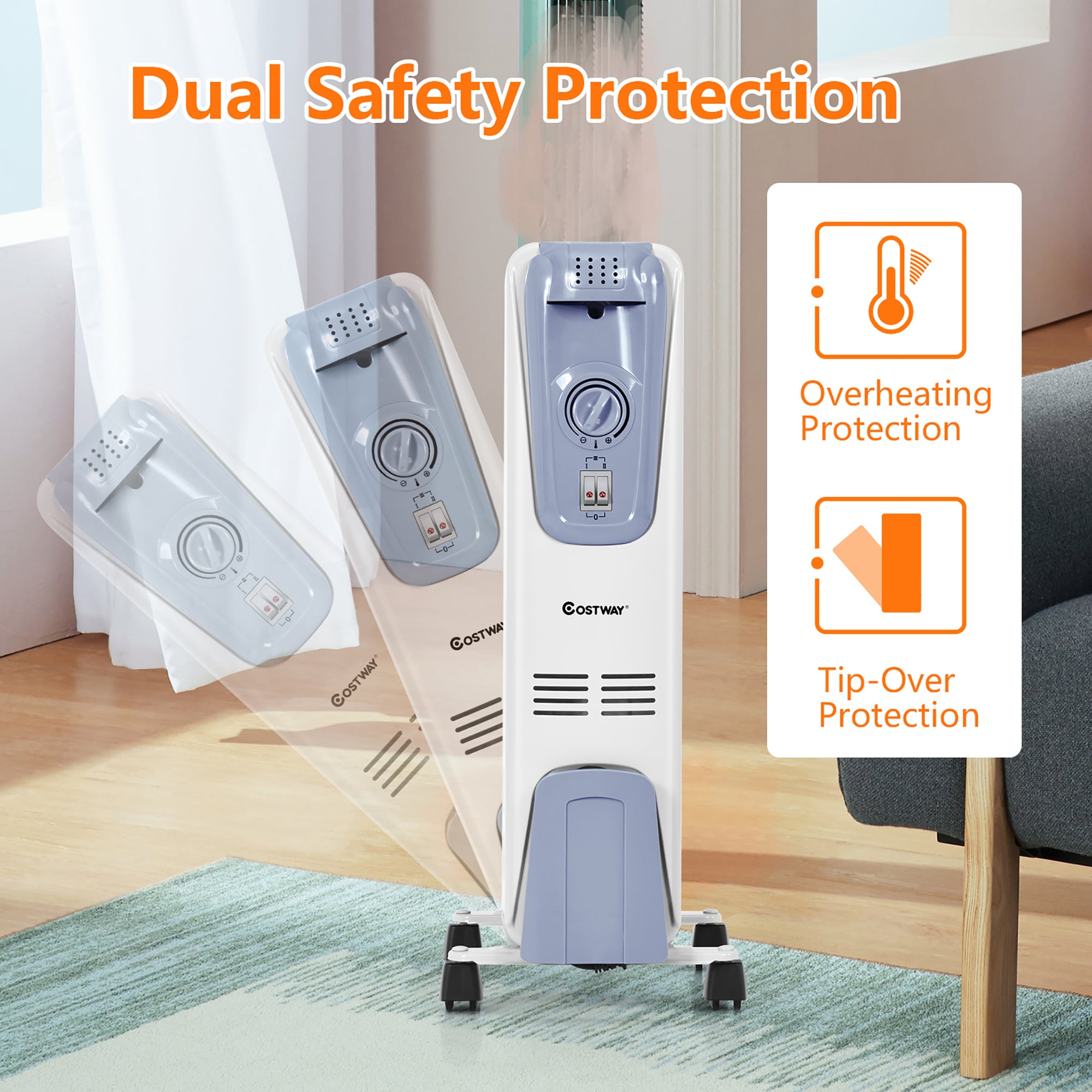 Costway SWL00033 Portable-Electric-Heat - View #6