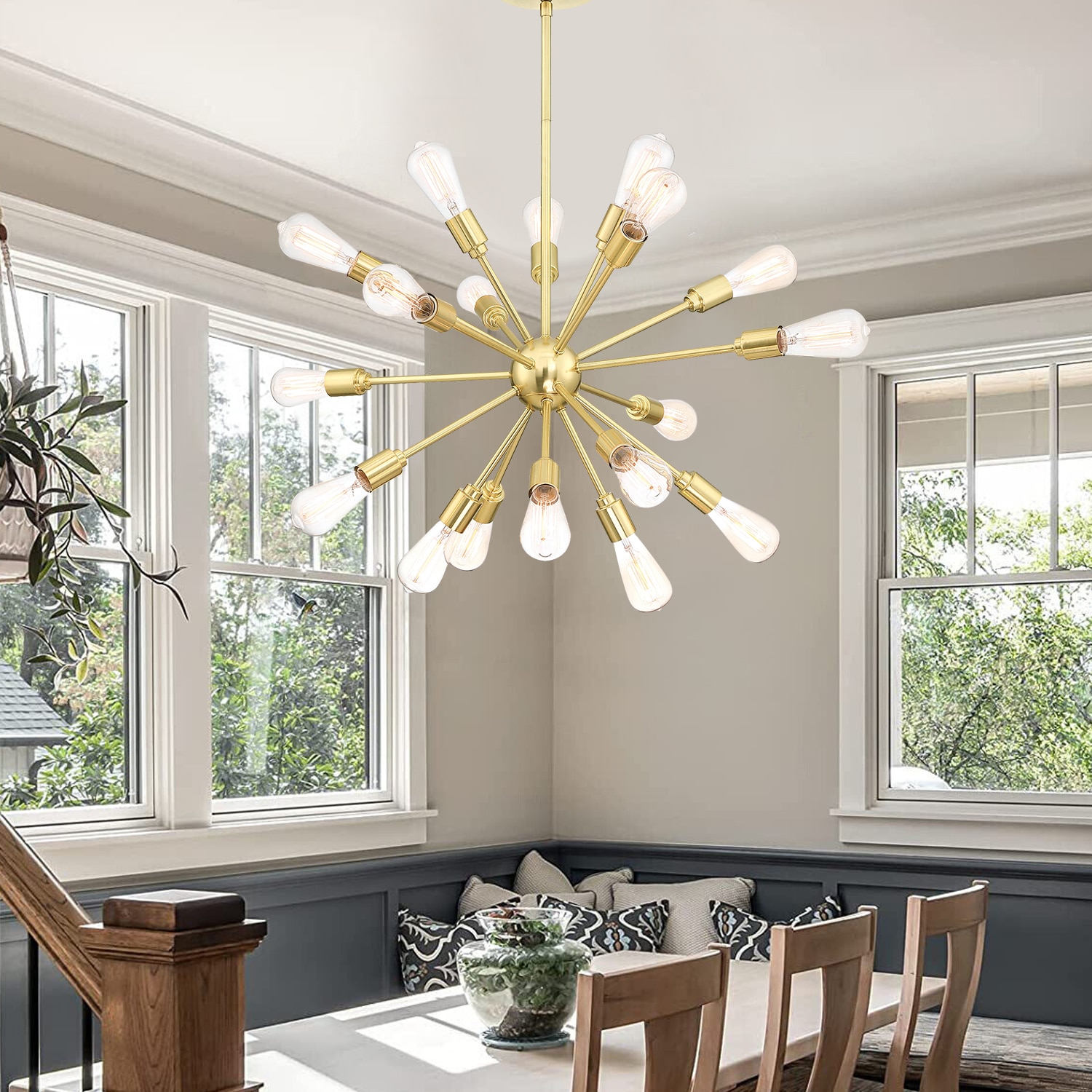 Allen and roth 18 light store starburst chandelier