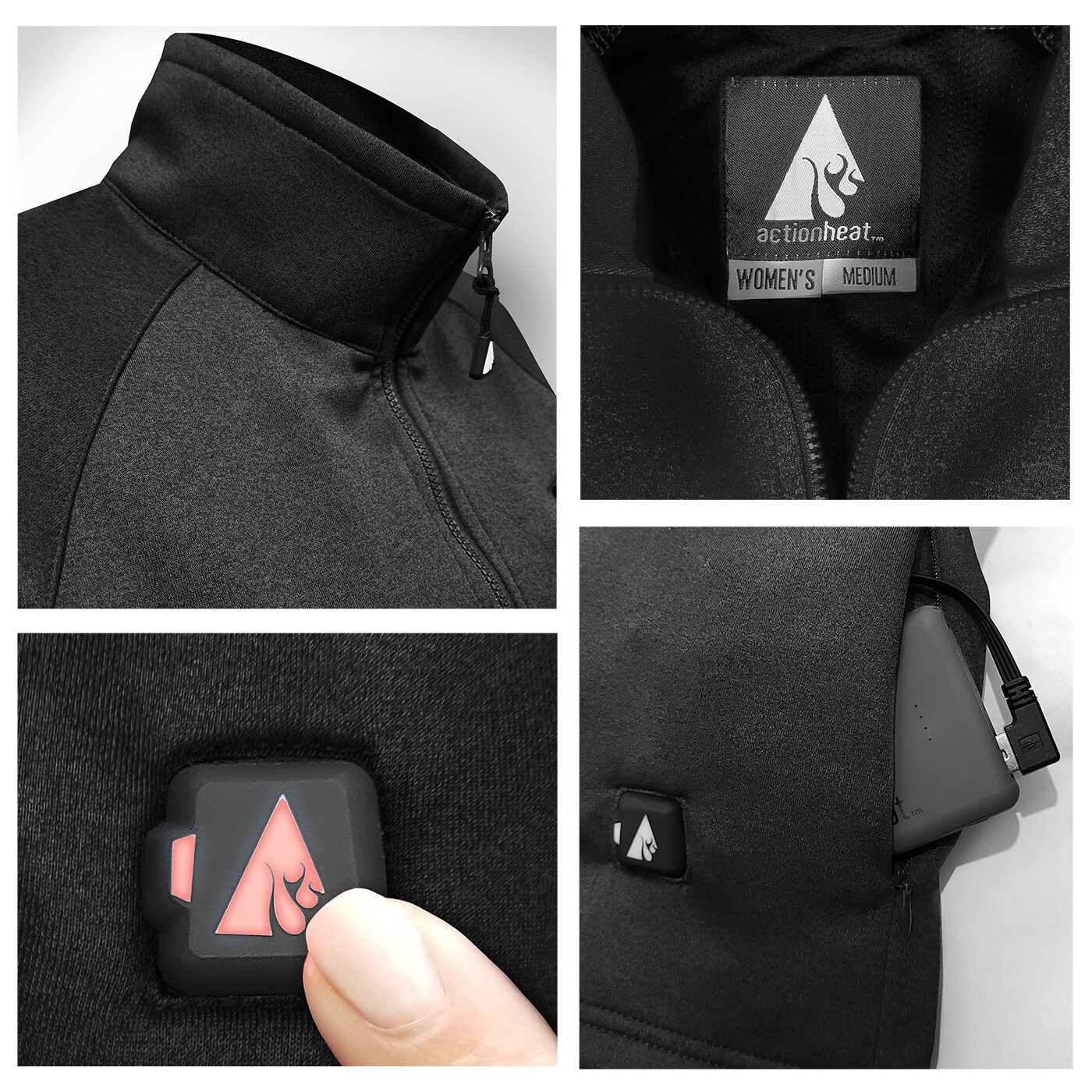 ActionHeat AH-ZTOP-5V-M-BK-M Tops-Shirts - View #3