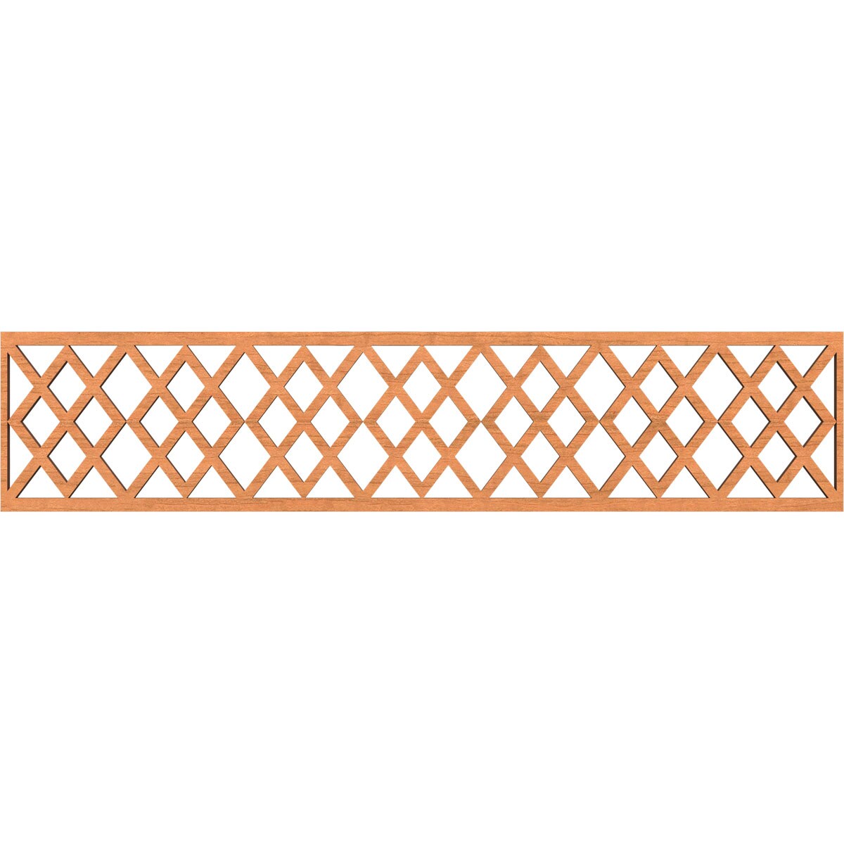 Ekena Millwork MLDB10X46HADCH Hadley Fretwork Flat Trim 10-in x 3.9-ft Cherry Brown Unfinished 2156419 Pierced Wall Panel Moulding