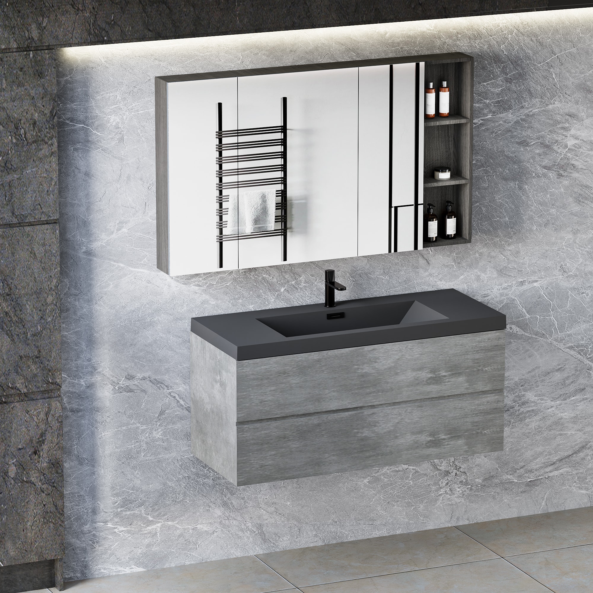 CASAINC MS-10060-CAB-WH Bath-Vanity-Combo - View #3
