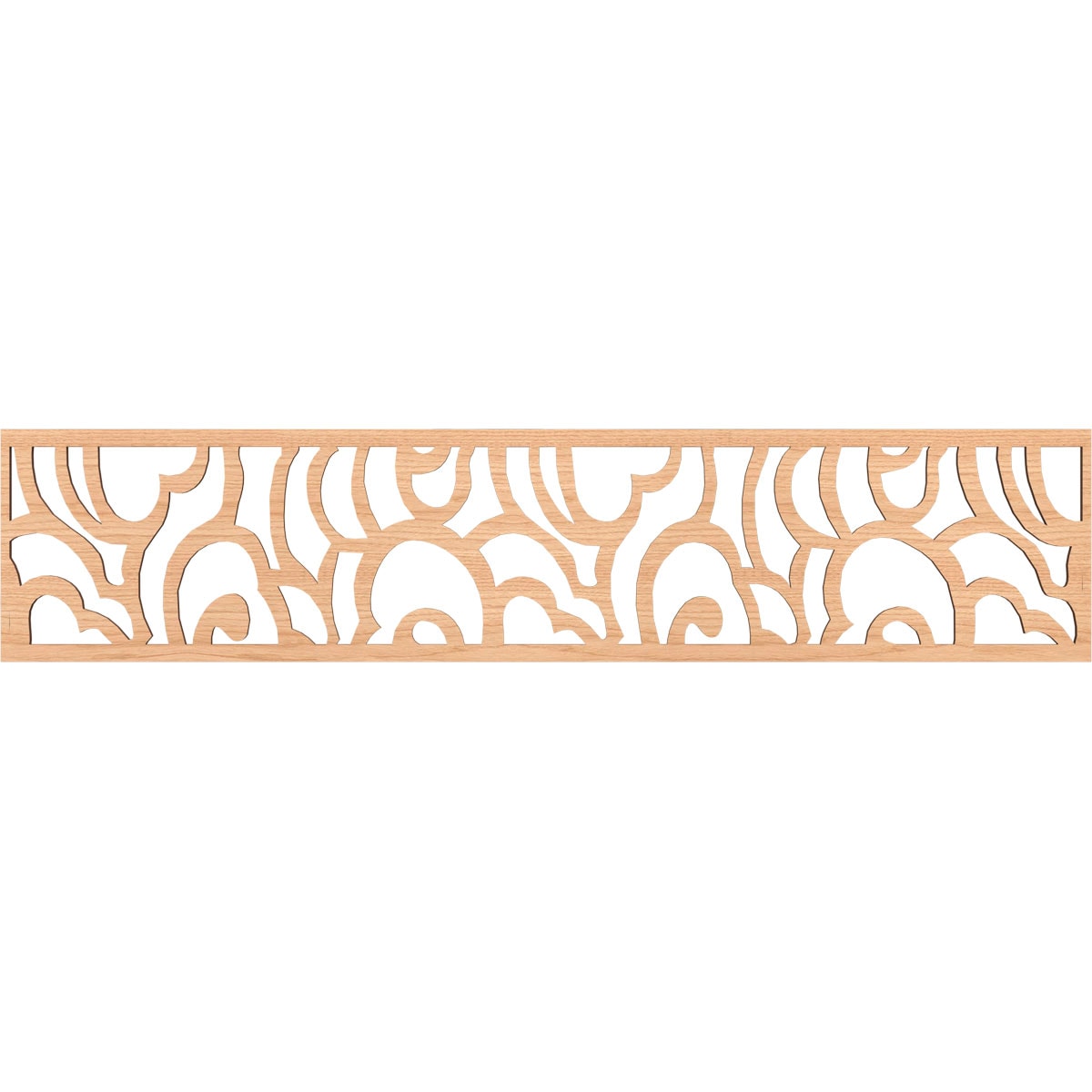 Ekena Millwork MLDB10X46SPFHI Springfield Fretwork Flat Trim 10-in x 3.9-ft Hickory Brown Unfinished 2156655 Pierced Wall Panel Moulding