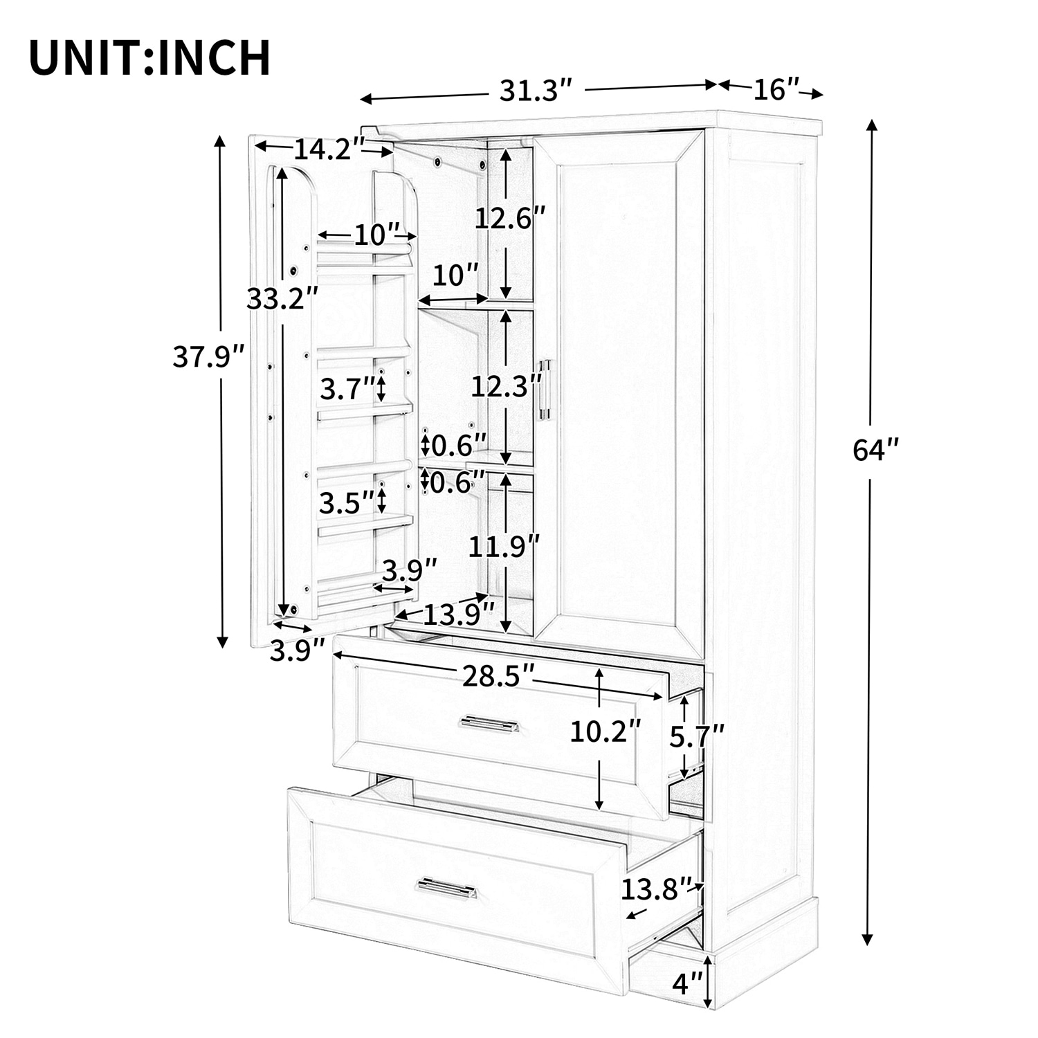 GZMR GZ1661-K-GW Utility-Storage-Cabinets - View #11