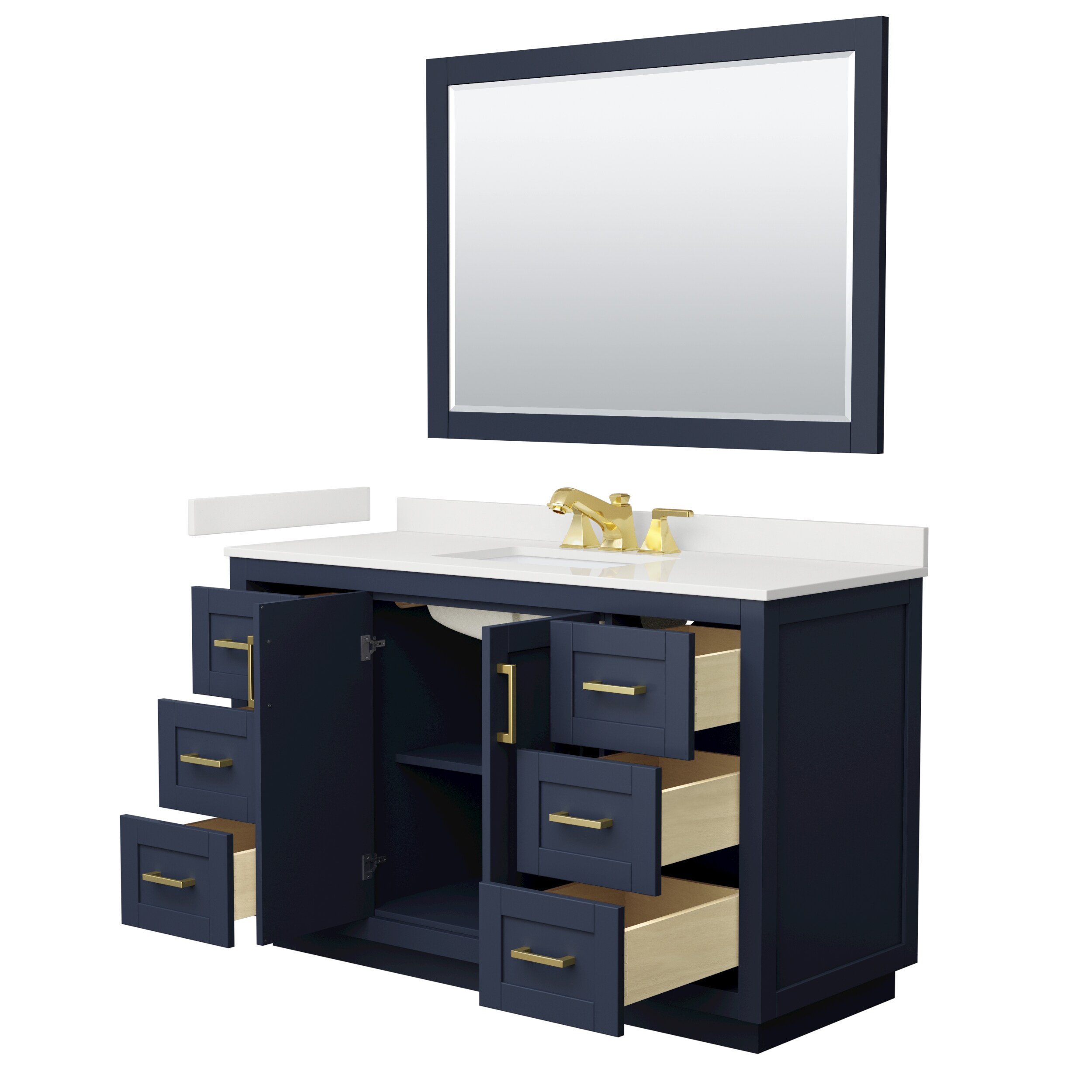 Wyndham Collection WCF292954SBLWQUS3M46 Bath-Vanity-Combo - View #3