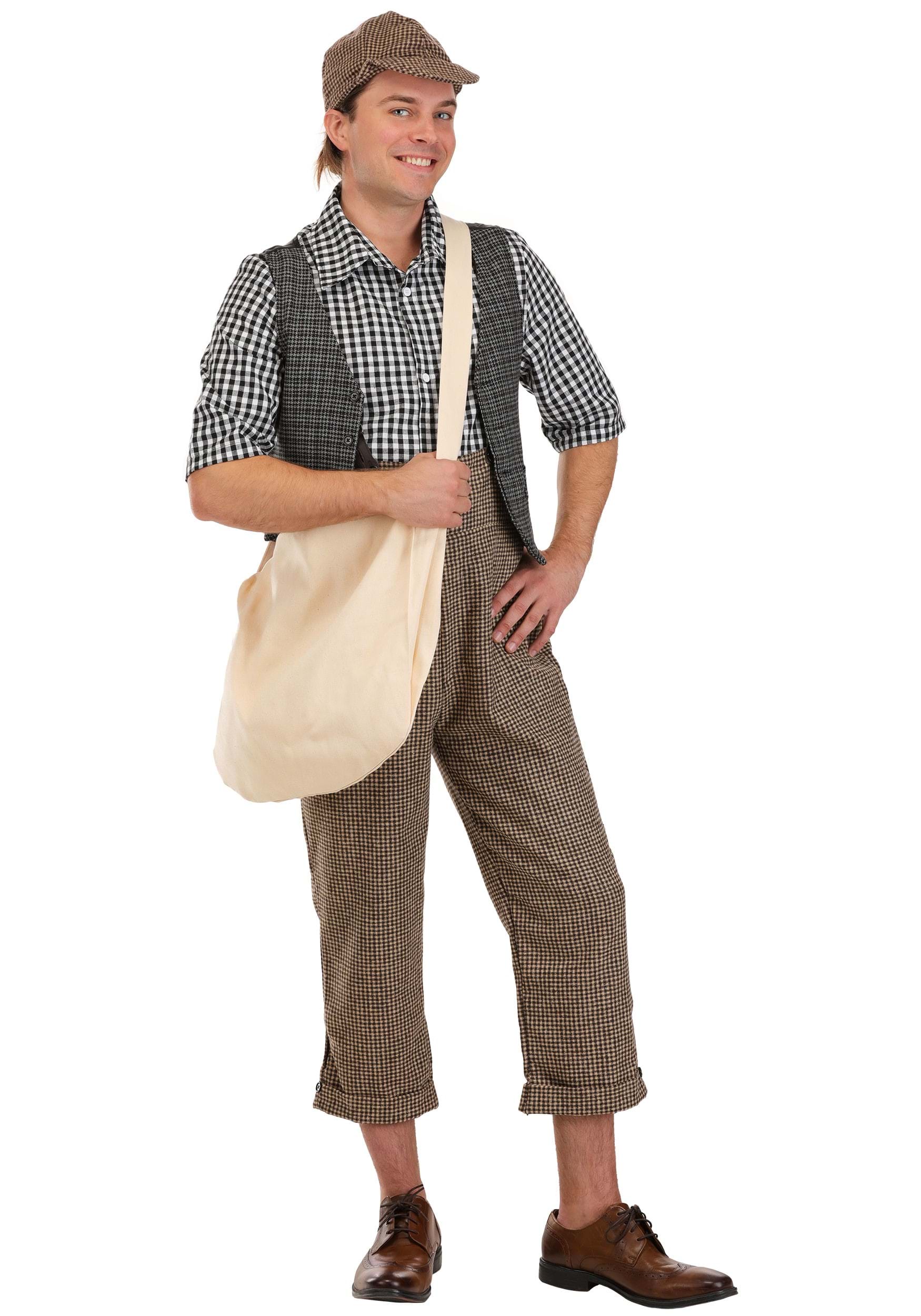 HalloweenCostumes FUN3201AD FUN Costumes Adult 20's Newsie Costume Adult 20's Costumes X-Small