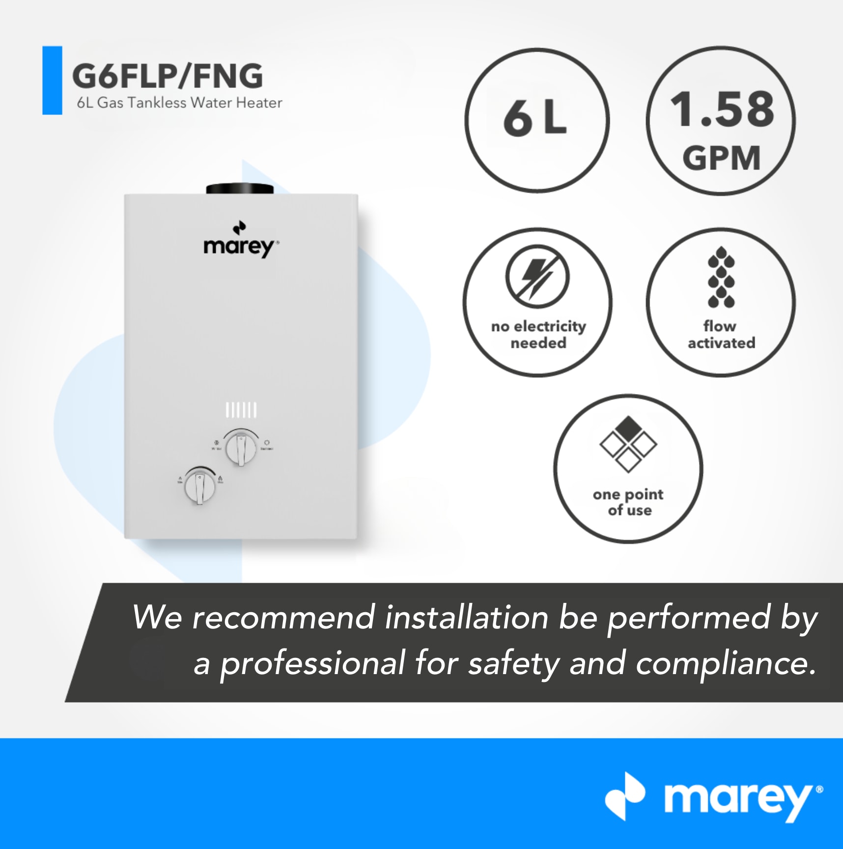 MAREY G6FLP Gas-Water-Heaters - View #3