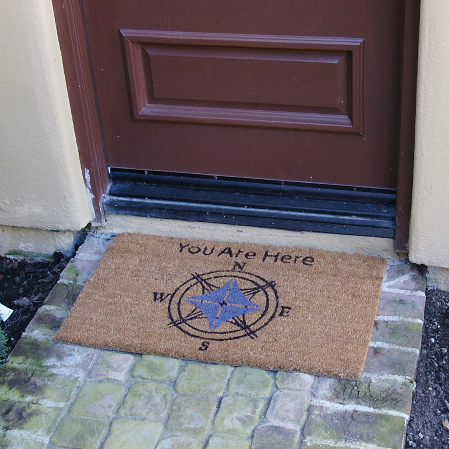 Rubber-Cal 10-106-044 1-1/2-ft x 2-1/2-ft Brown Coir Rectangular Indoor or outdoor Welcome Door mat