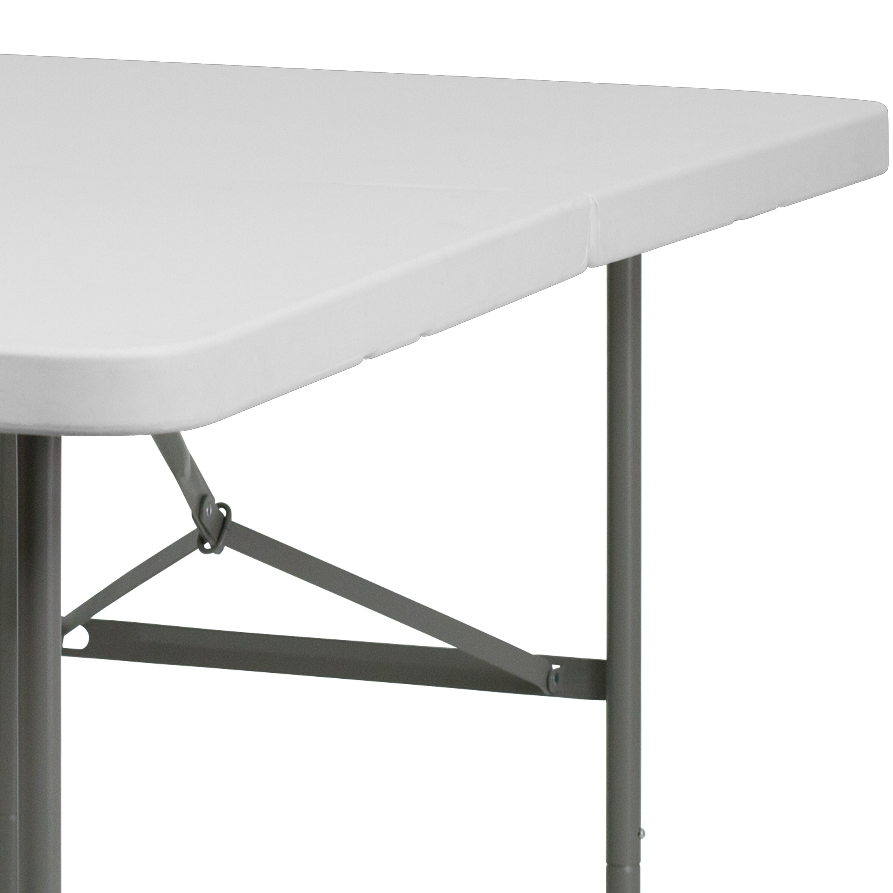 Gray Metal Rectangular Folding Table for Indoor/Outdoor Use