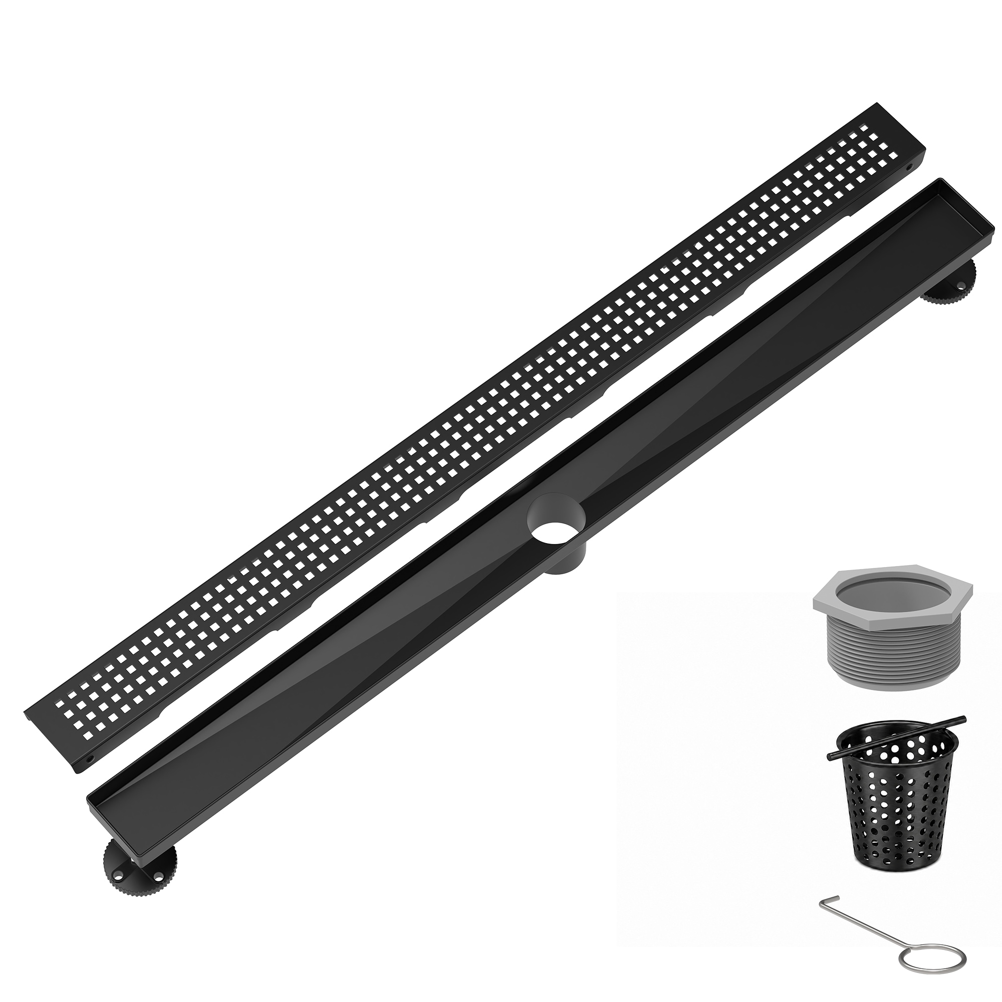 BWE - Grate 36" 304SS Linear Shower drain MB with Flange
