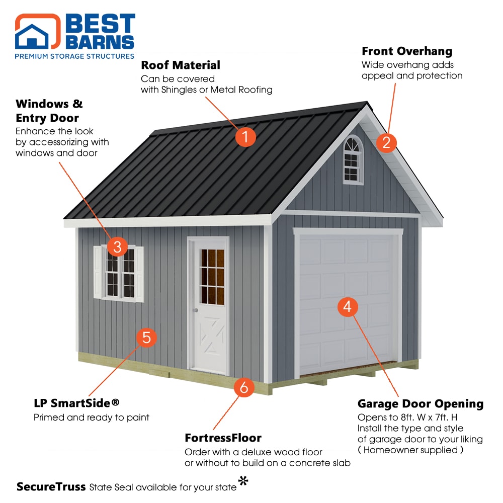 Best Barns TTITND16LF Garage-Buildings - View #5