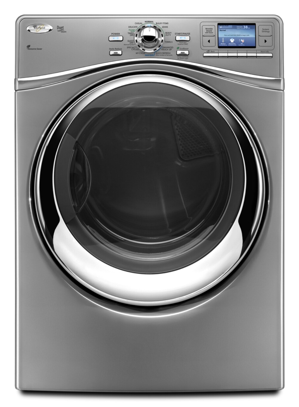 Whirlpool Duet 7.4-cu ft Stackable Steam Cycle Electric Dryer (Lunar ...