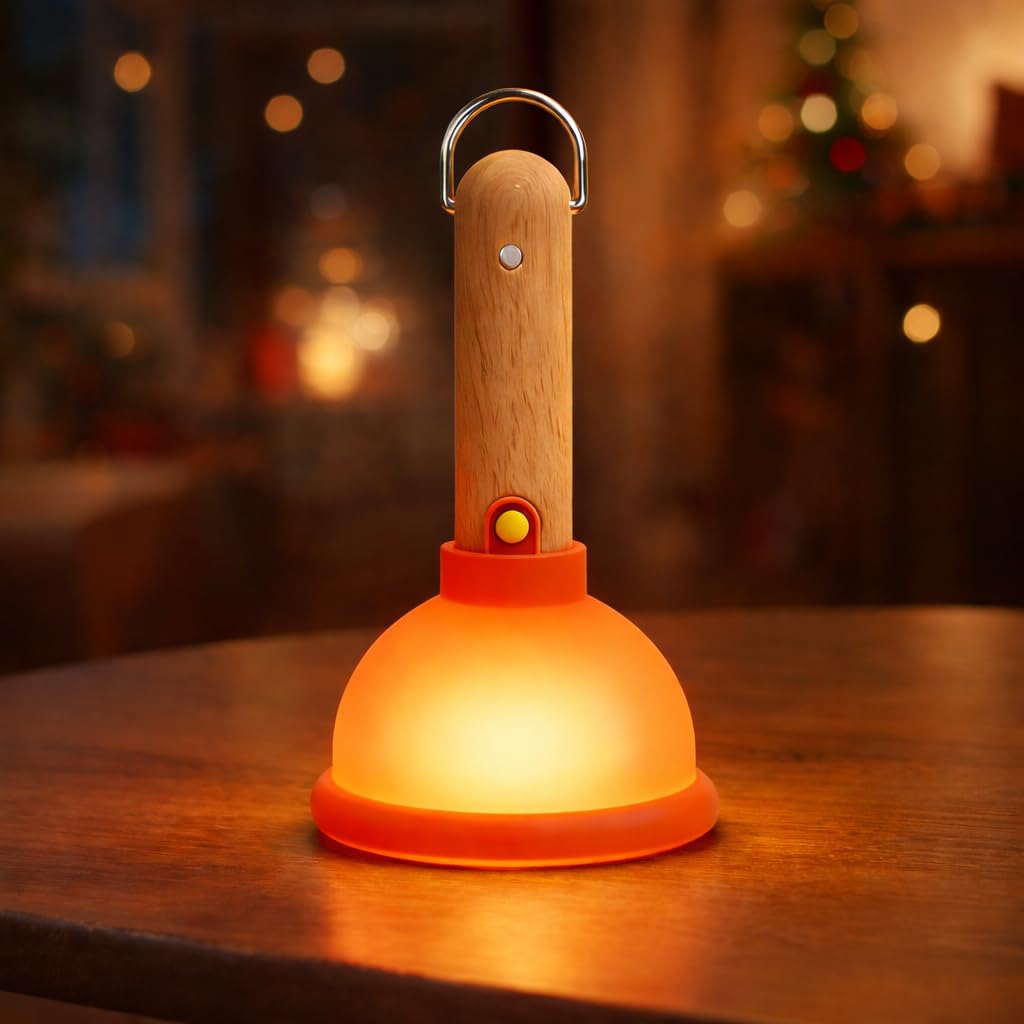 KIWDZFU  Plunger Shaped Night Light renewable power LED Lamp with Timer Cute Halloween Decor and Fun Gift for Bedroom Bathroom Living Room