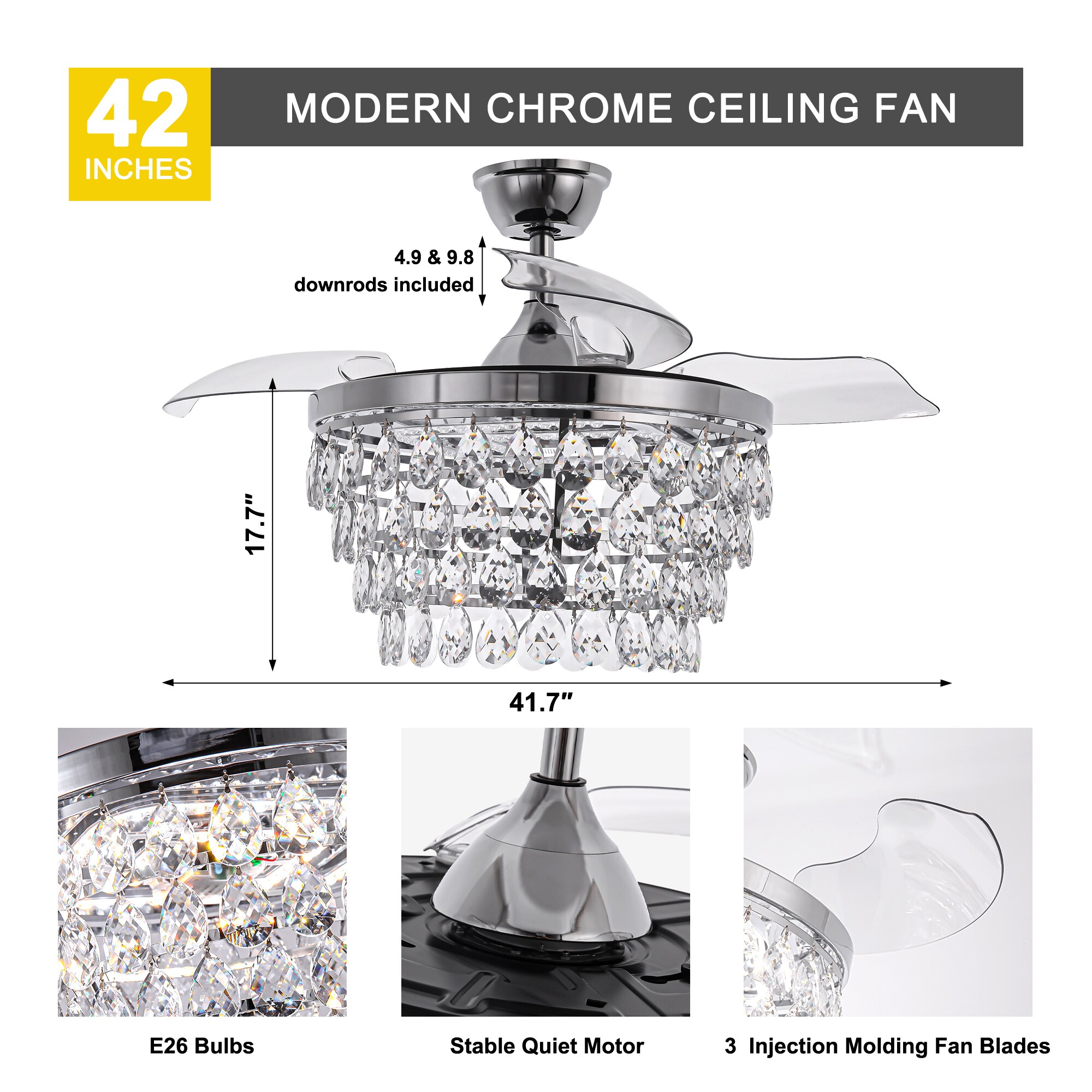 Oaks Decor DC4270OKEL-C Ceiling-Fans - View #4