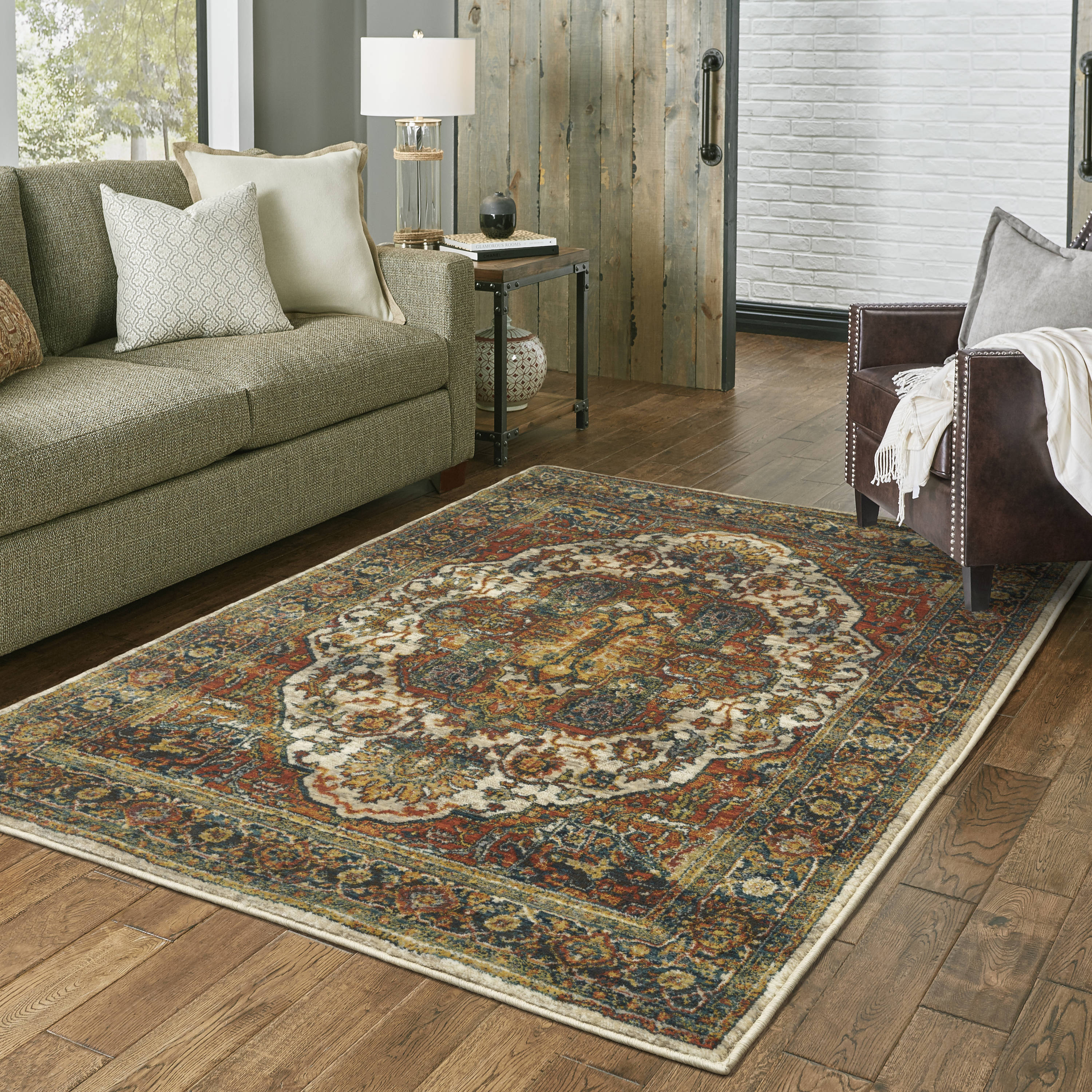 Archer Lane Madiera 5 x 8 Red Indoor Medallion Area Rug in the Rugs ...