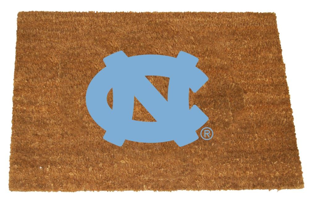 The Memory Company COL-NC-1689 North Carolina Tar Heels 2-ft x 3-ft Team Color Coir Rectangular Outdoor Decorative Sports Door Mat