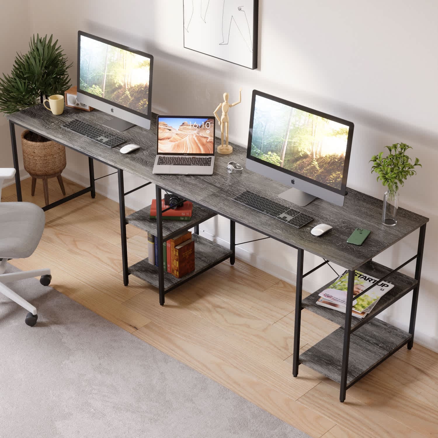 Bestier LOW-15158-D31GRY desks - View #4