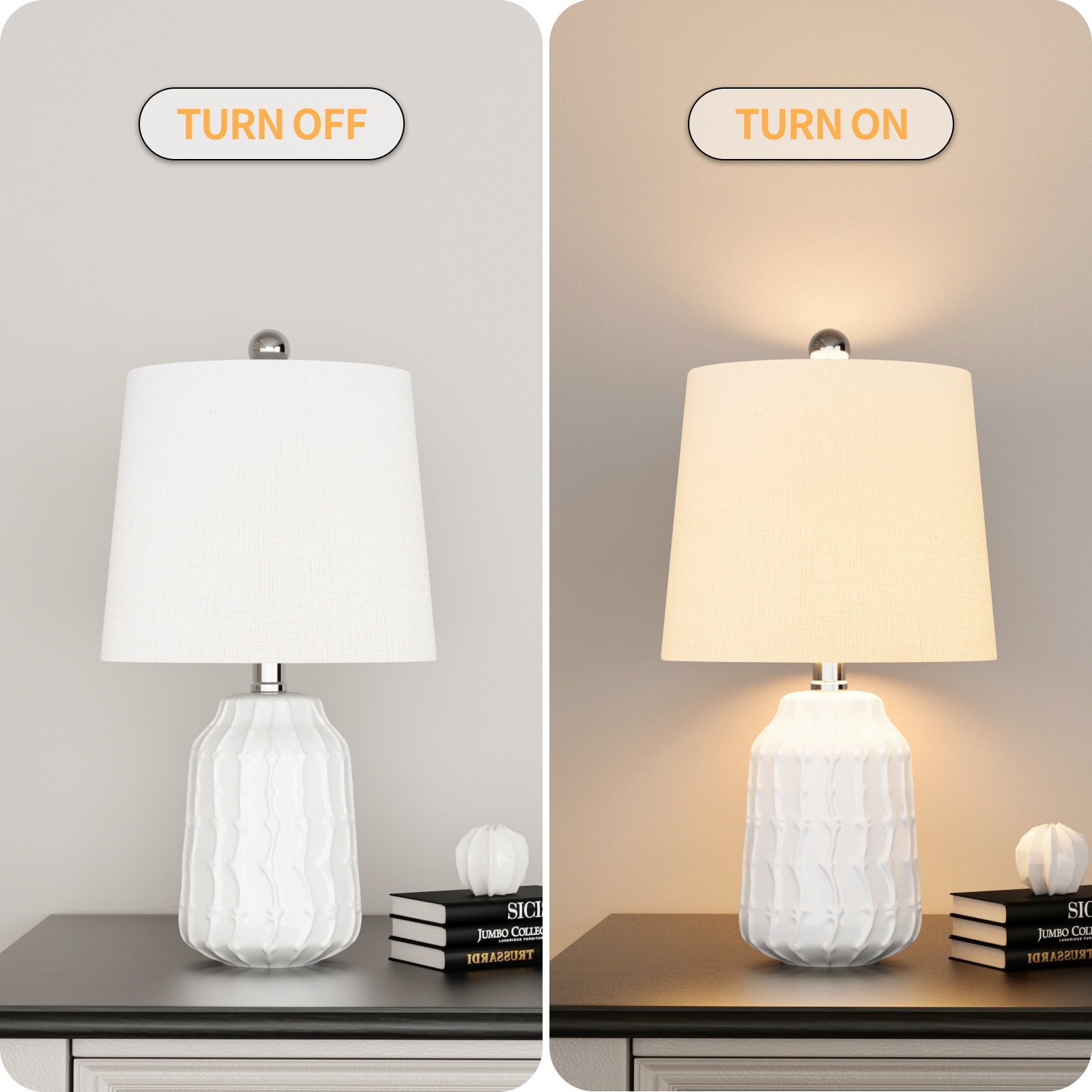 Maxax T166-WH Table-Lamps - View #3