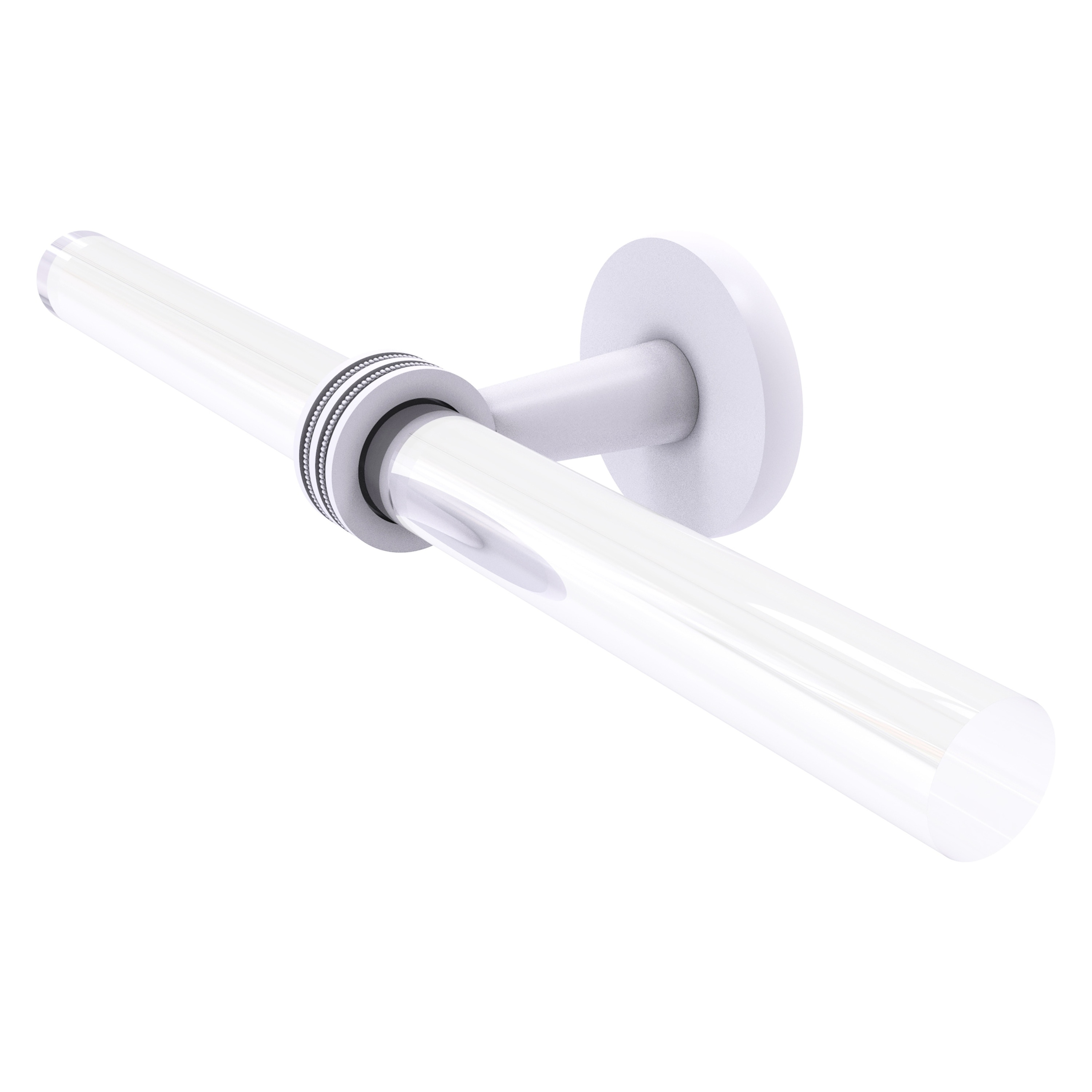 Allied Brass CV-HTBD-2-WHM Clearview 18-in Matte White Wall mount Double Towel Bar