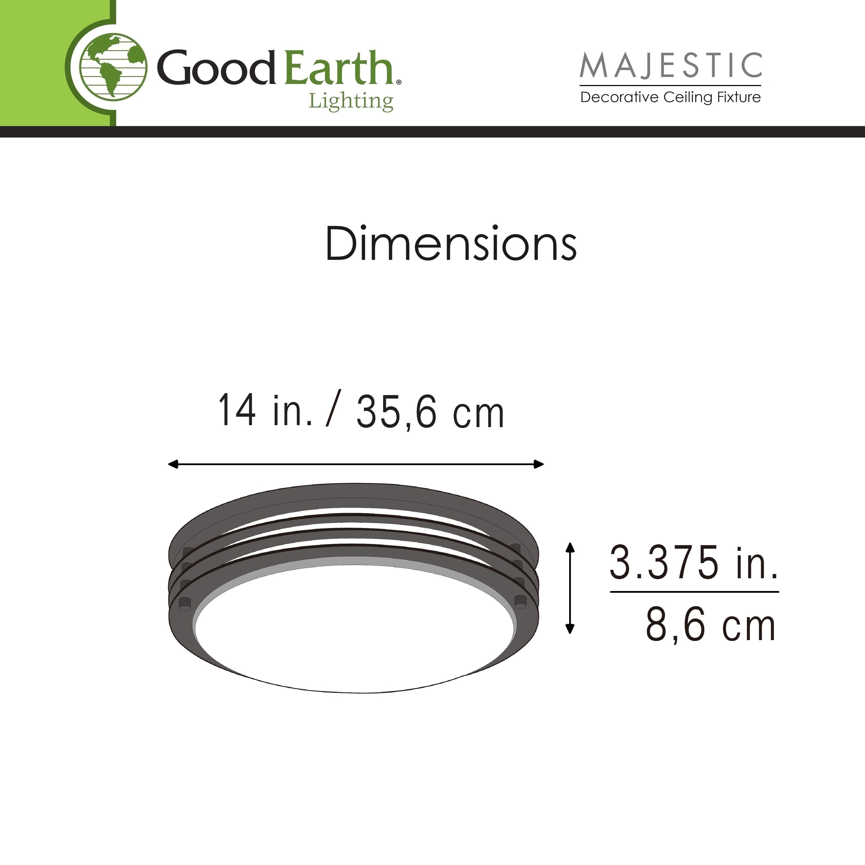 Good Earth Lighting FL1242-BK2-14LF1-G flushmounts - View #9