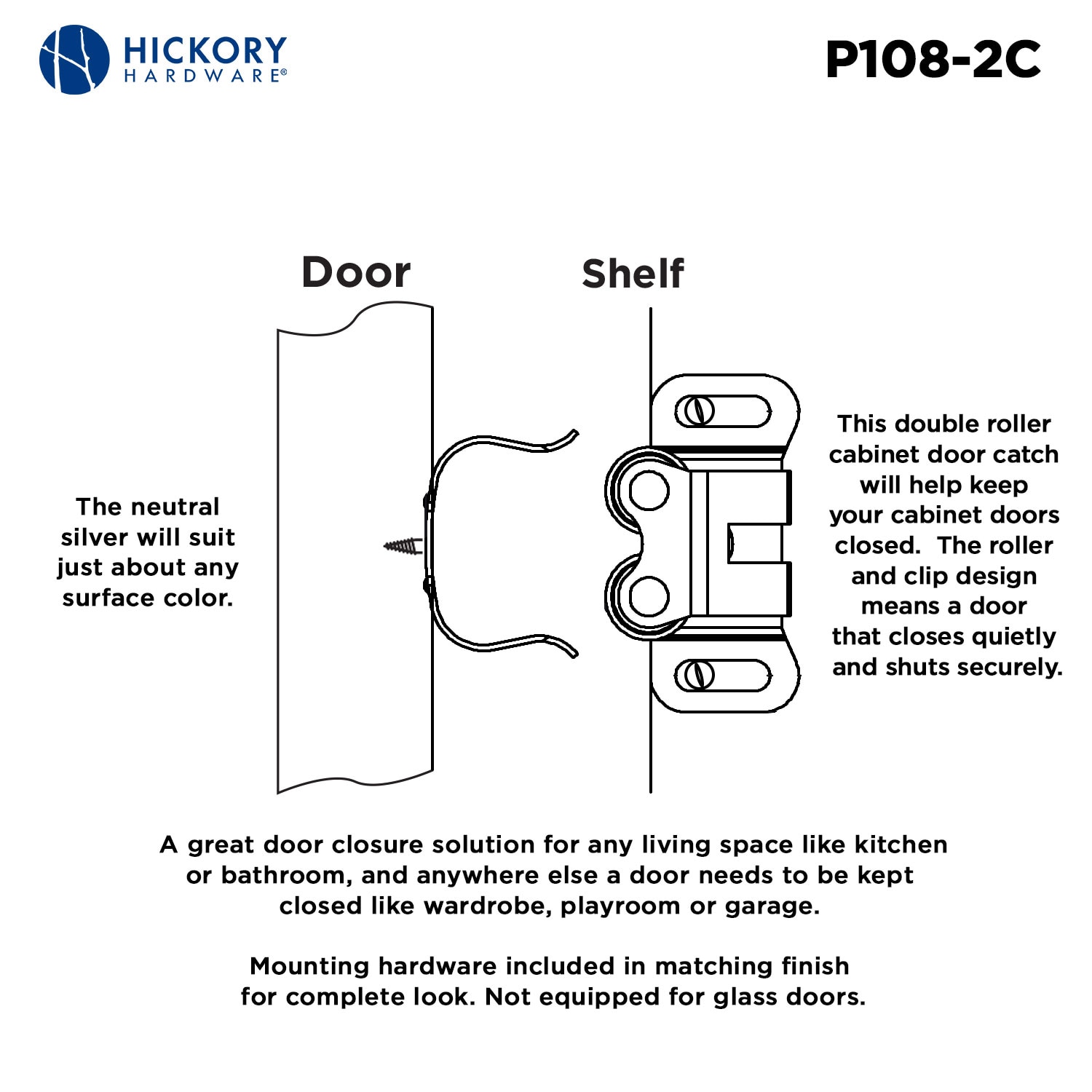 Hickory Hardware P108-2C-25B Cabinet-Latches - View #6