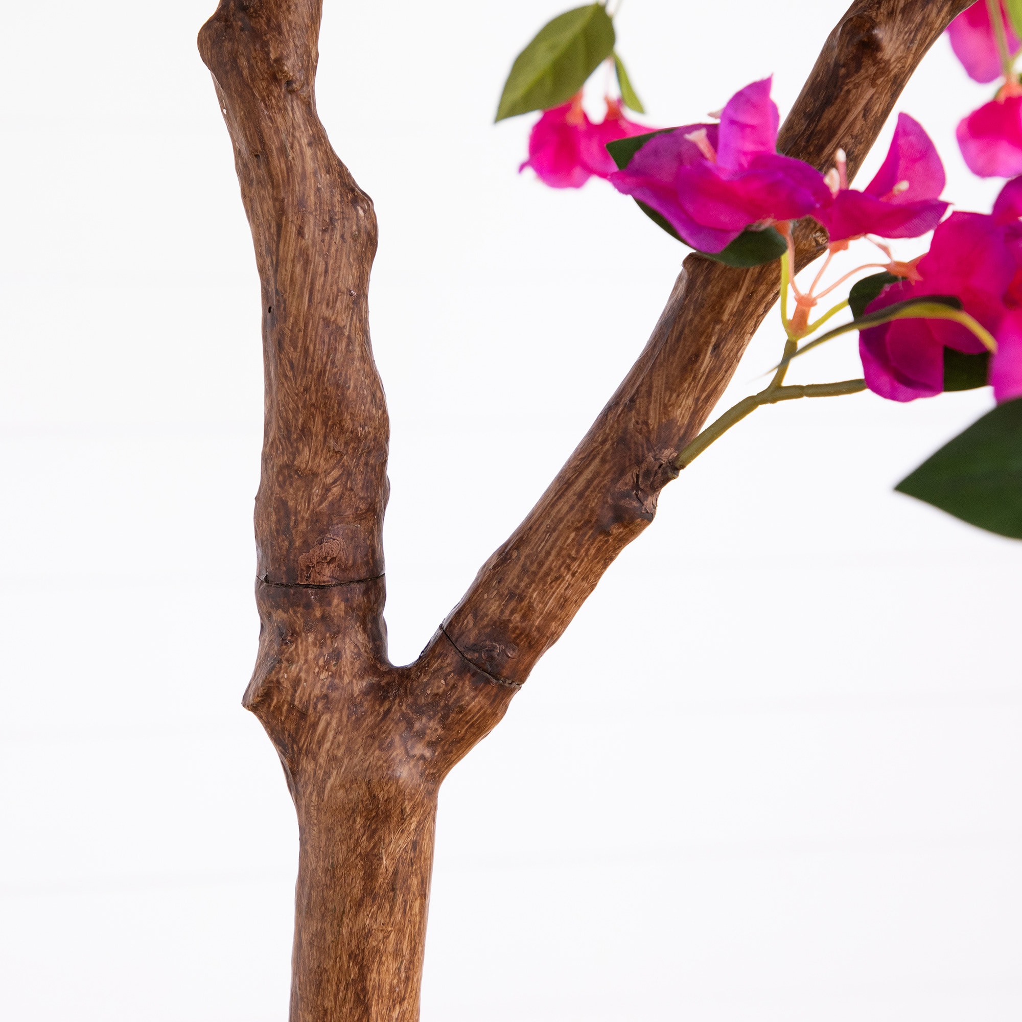 Tall Pink Artificial Bougainvillea Tree in Black Plastic Pot