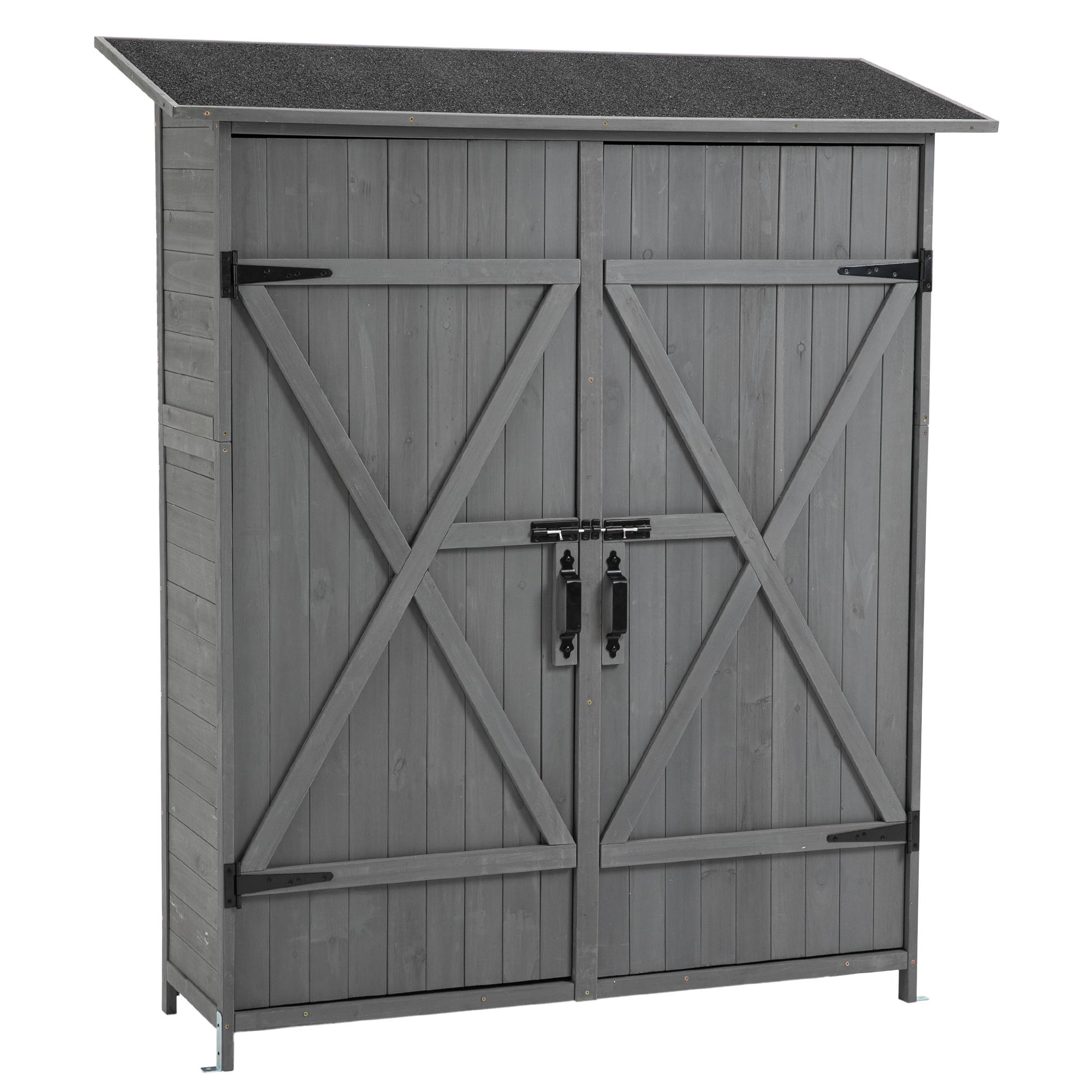 Bayfeve Outdoor Storage Shed 4-ft x 1.25-ft Wood Storage Shed (Floor ...