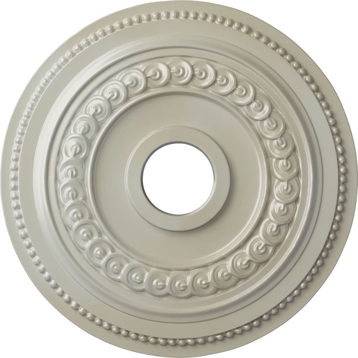 Ekena Millwork CM18OL1FBS Oldham 18-in W x 18-in L Painted Flash Blue Polyurethane Whole Ceiling Medallion