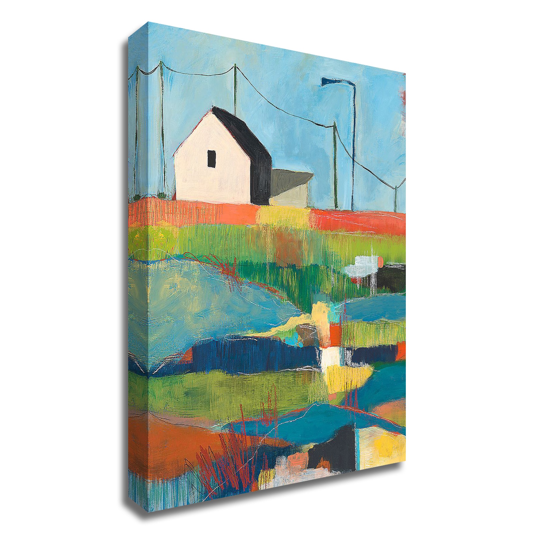 Tangletown Fine Art 8W915DC-1419 Western Edge Jan Weiss 19-in H x 14-in W Abstract Print on Canvas