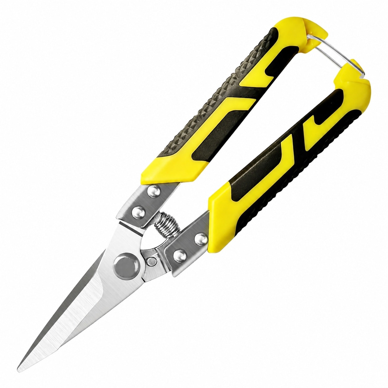 Etokfoks 8 7 in Stainless Steel Offset Tin Snip Metal Cutter Right Hand Ergonomic Handle Serrated Blade 1 Piece #LETU6A2CR