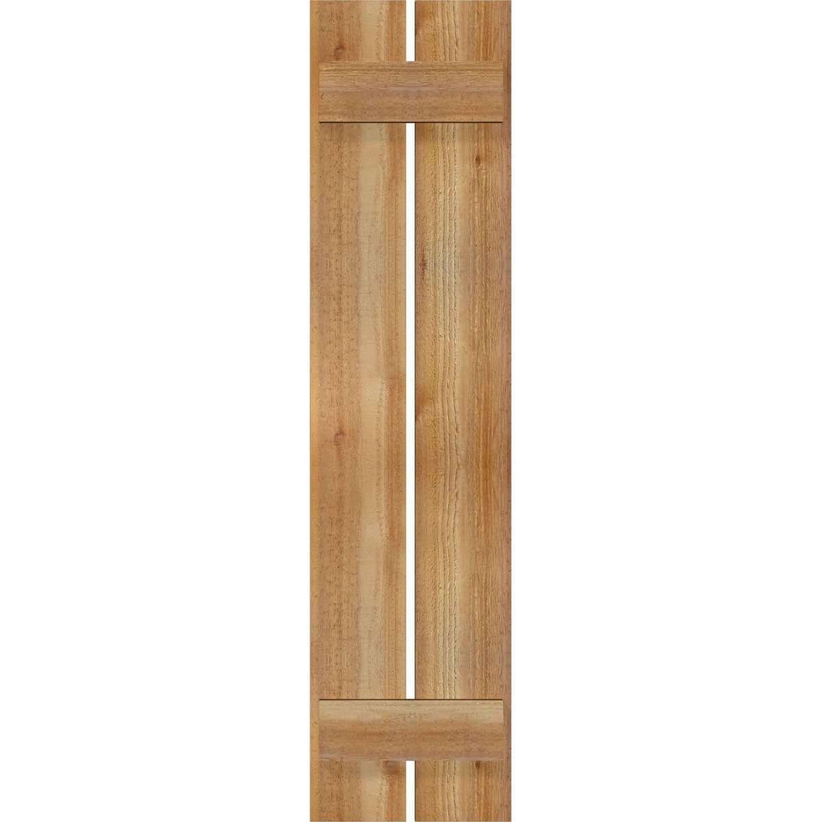 Ekena Millwork RBS06S11X046RWR 11.25-in W x 46-in H Unfinished Paintable/Stainable Board and batten Spaced Wood Exterior Shutters ( 2 -Pack )