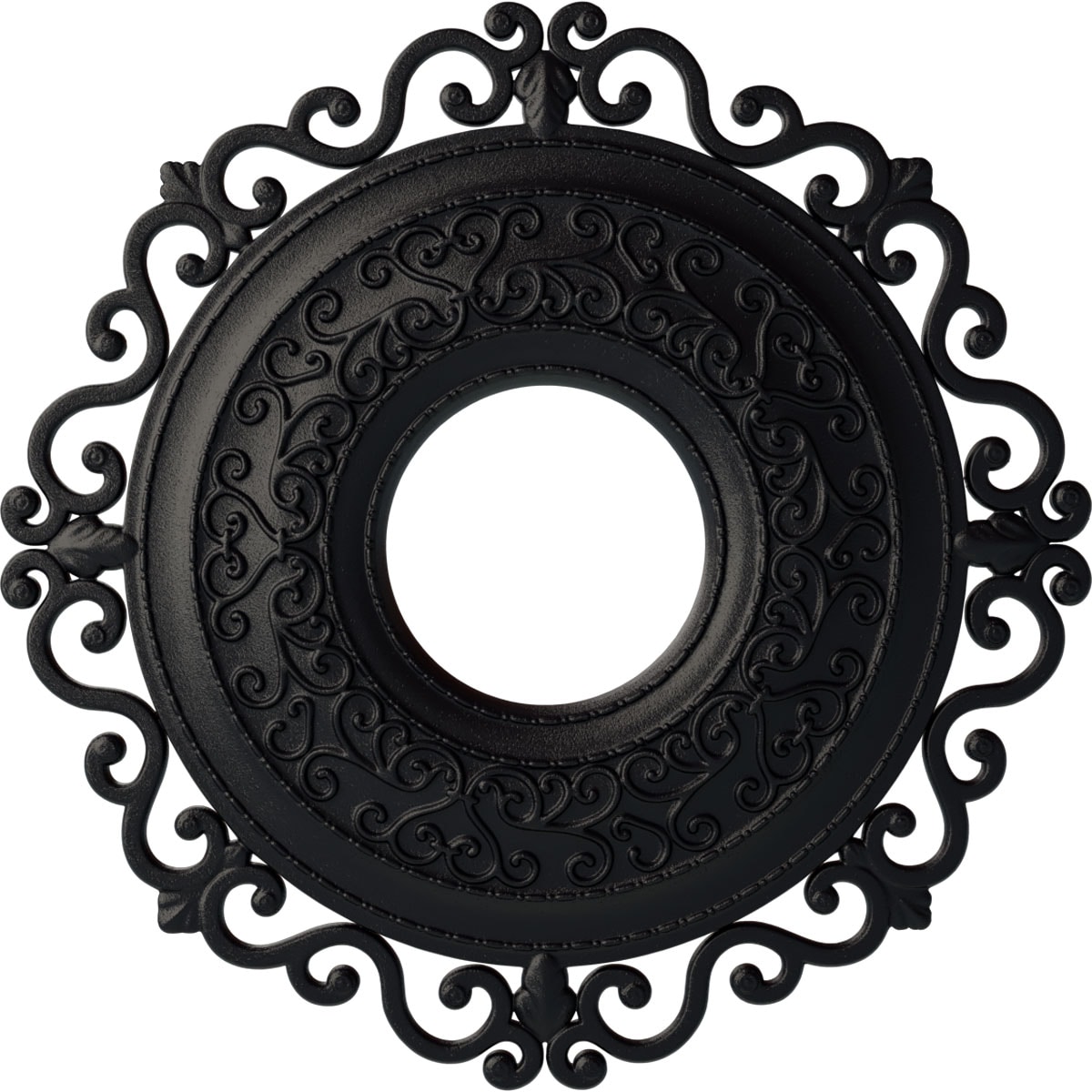 Ekena Millwork CM22ORSGS Orrington 22-in W x 22-in L Painted Steel Gray Polyurethane Whole Ceiling Medallion