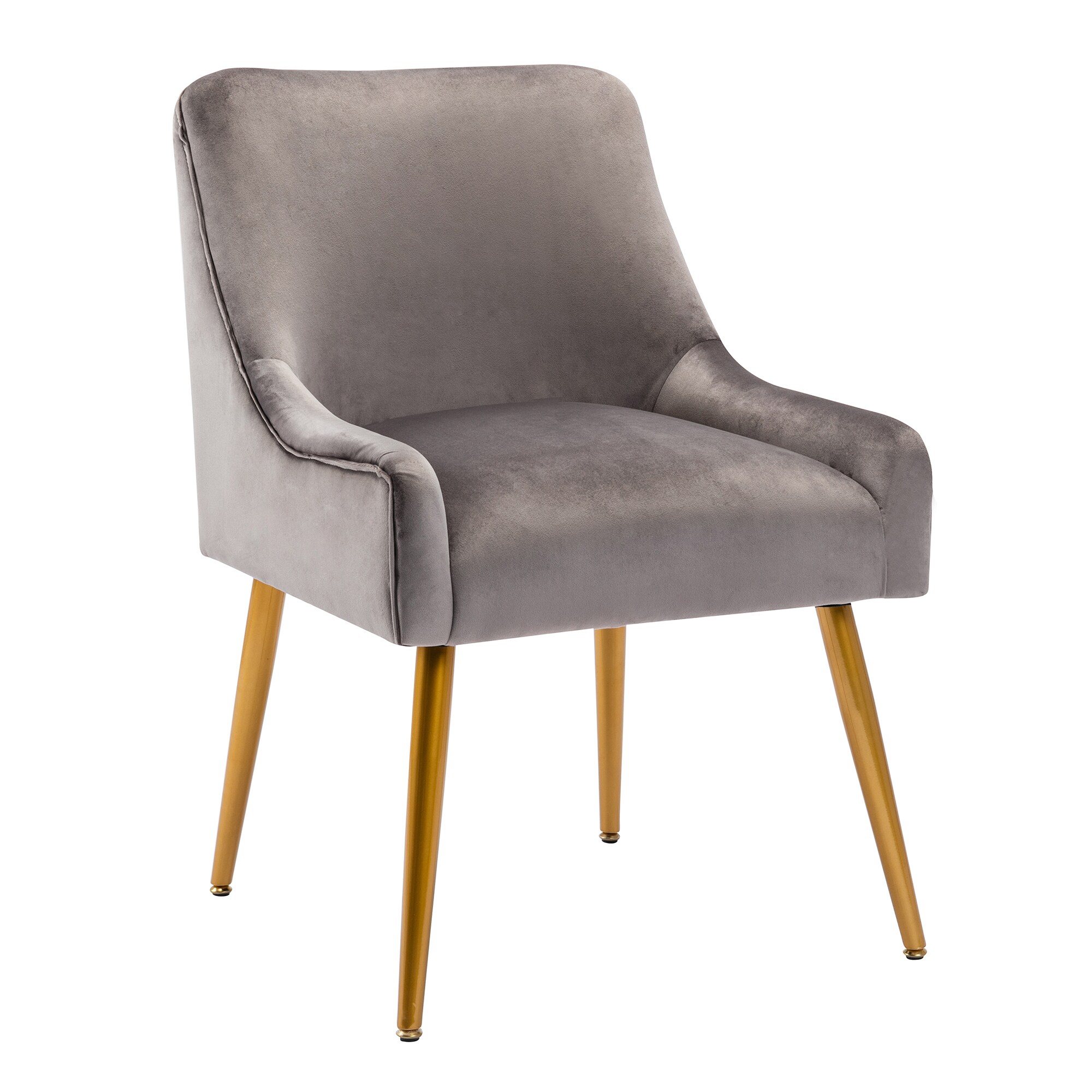 Beatrix pleated light online grey velvet side chair