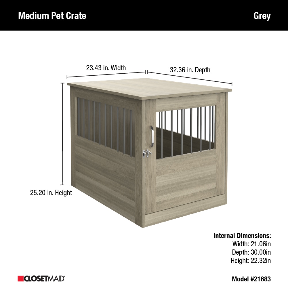 ClosetMaid Small Composite Dog/Cat Crate Indoor (2.7-ft L x 1.95-ft W x ...