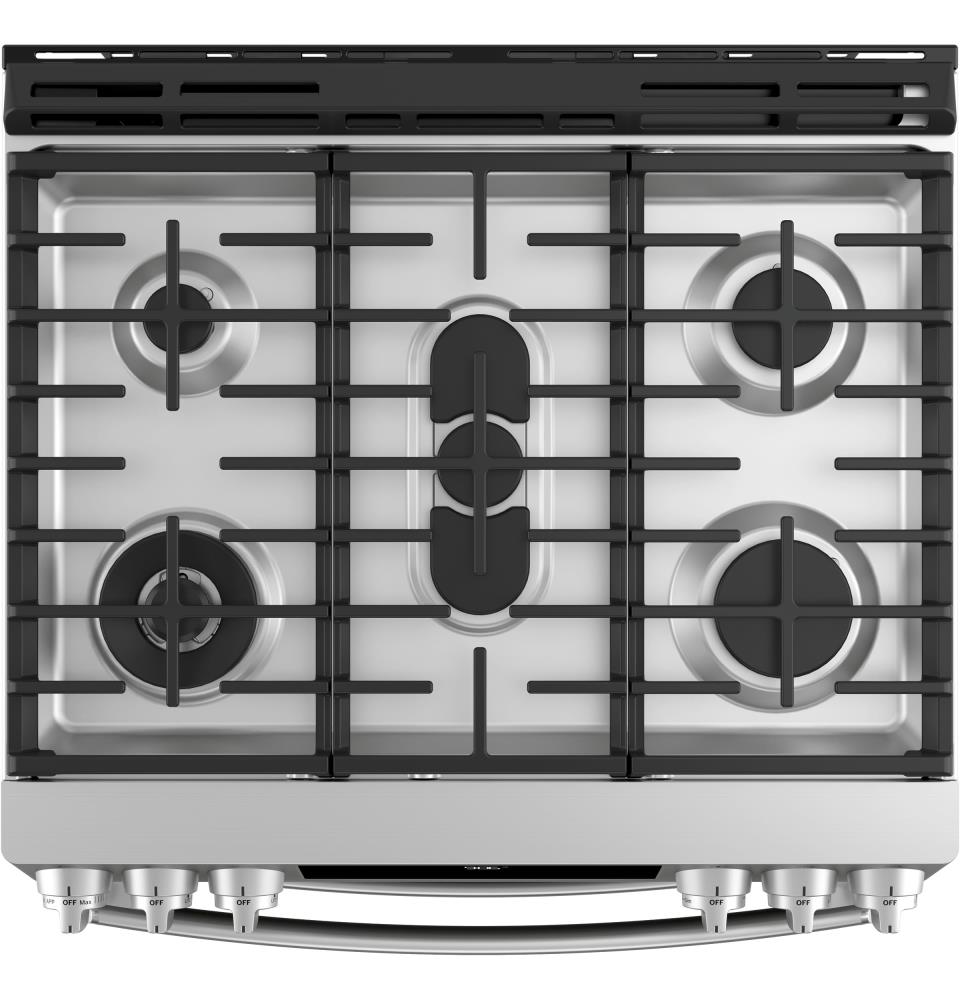 GE Profile™ Series PGS960SELSS 30 Slide-In Front Control Gas Double Oven  Convection Range - ADA Appliances