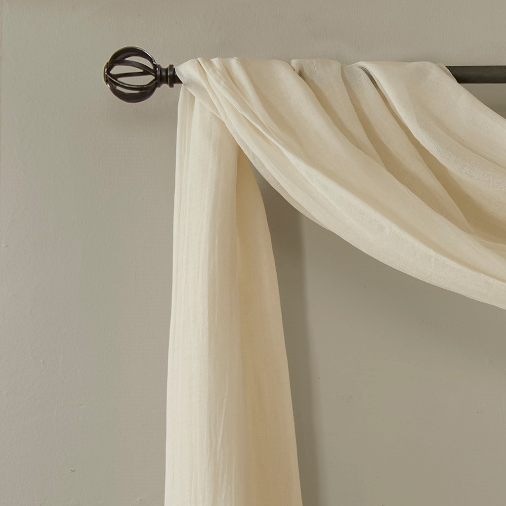 Gracie Mills  Gayle Lightweight Crushed Sheer Window Scarf