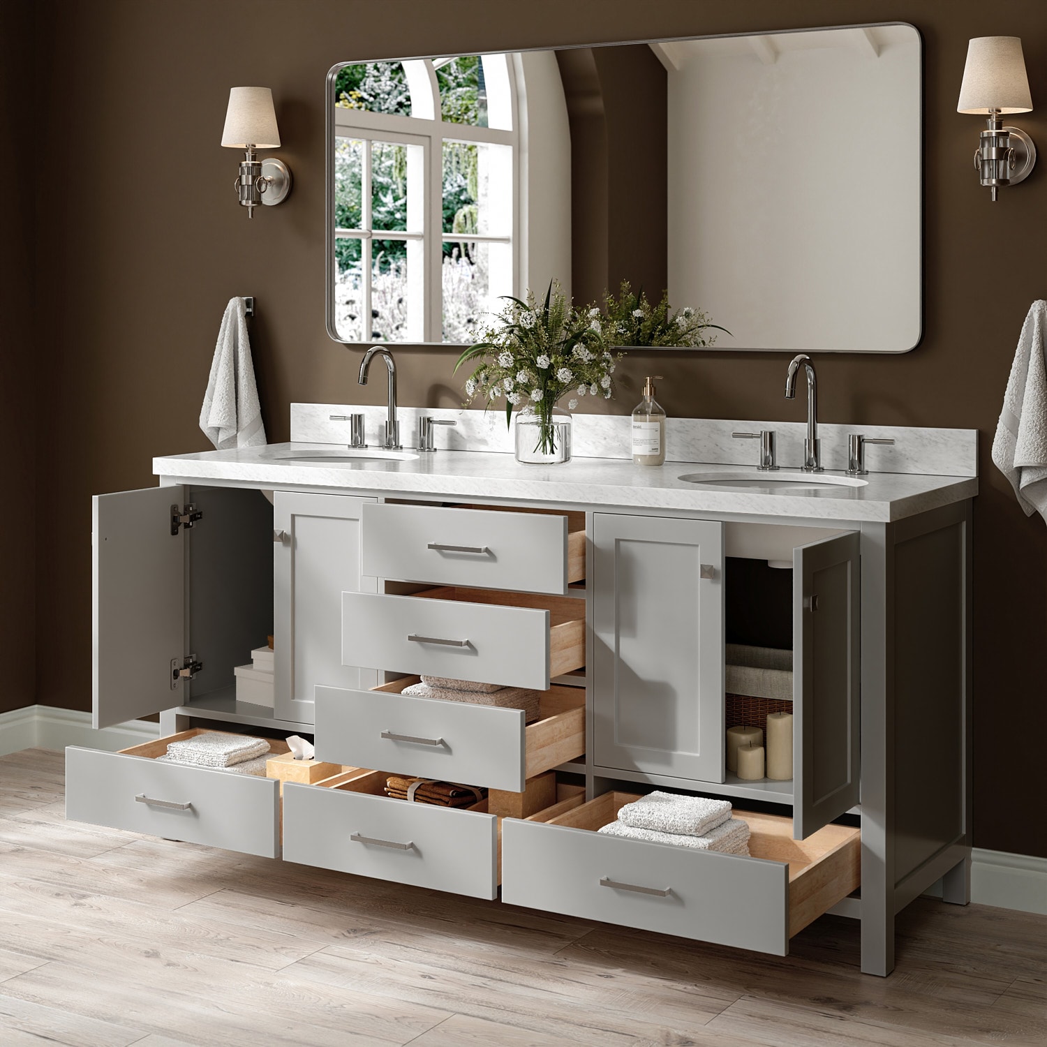 ARIEL A073D-VO-GRY Bath-Vanity-Combo - View #3