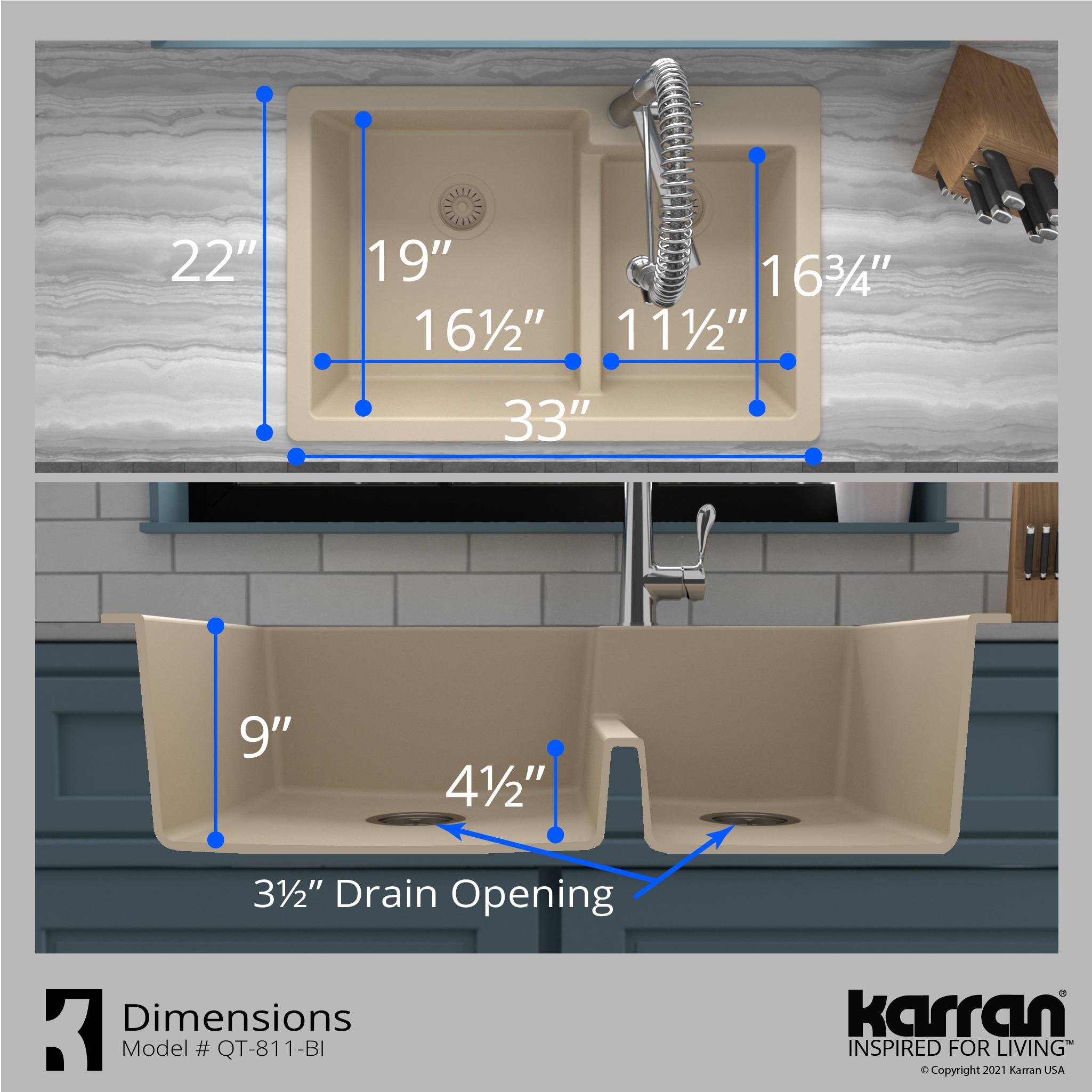 Karran QT-811-BI-PK1 Kitchen-Sinks - View #9