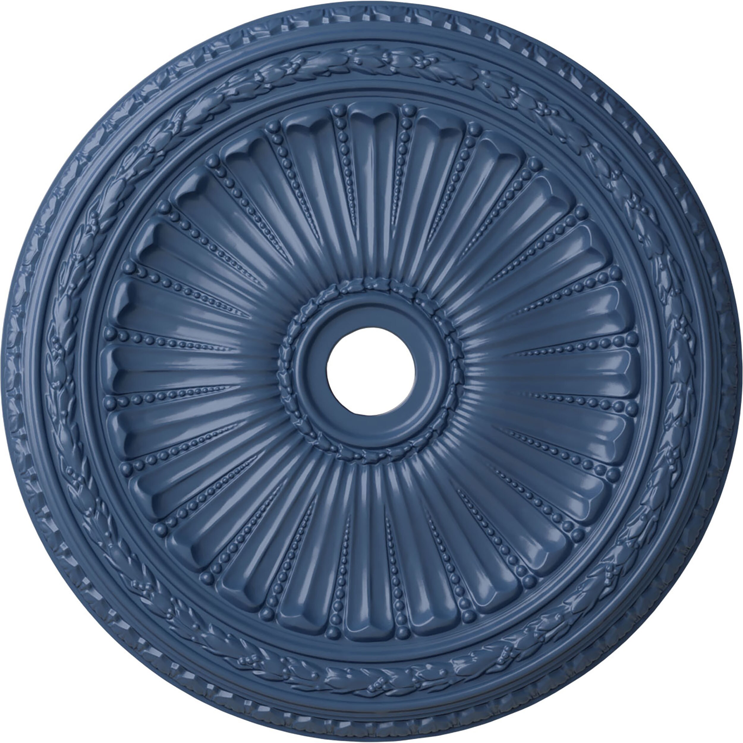 Ekena Millwork CM35VIAMF Viceroy 35.125-in W x 35.125-in L Painted Americana Polyurethane Whole Ceiling Medallion