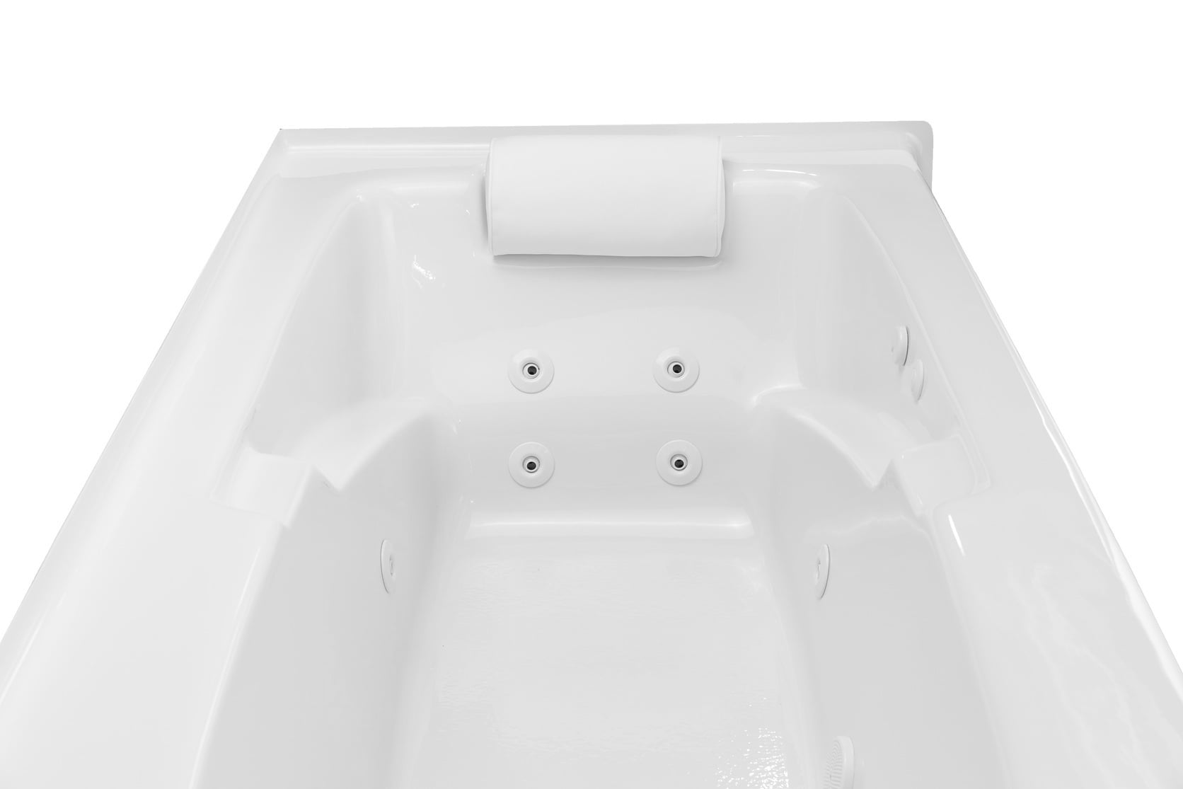 Laurel Mountain Warren ll 36-in x 72-in White Acrylic Oval Drop-In Air Bath  (Front Center Drain) in the Bathtubs department at