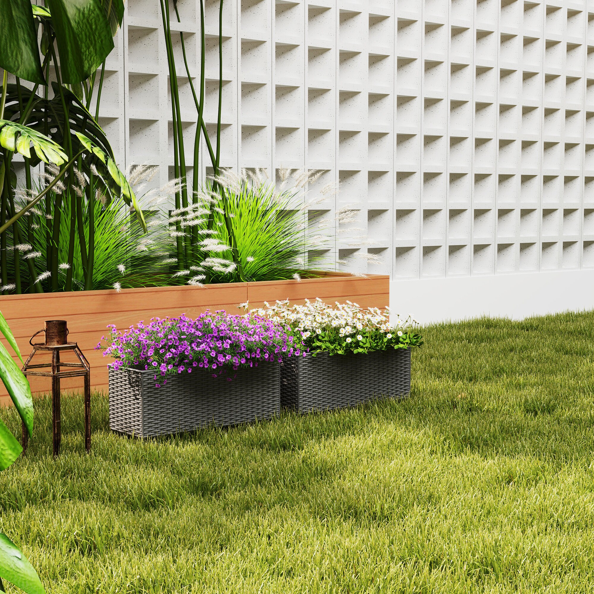 Outsunny 84H-330V00GY Planter-Window-Box - View #4