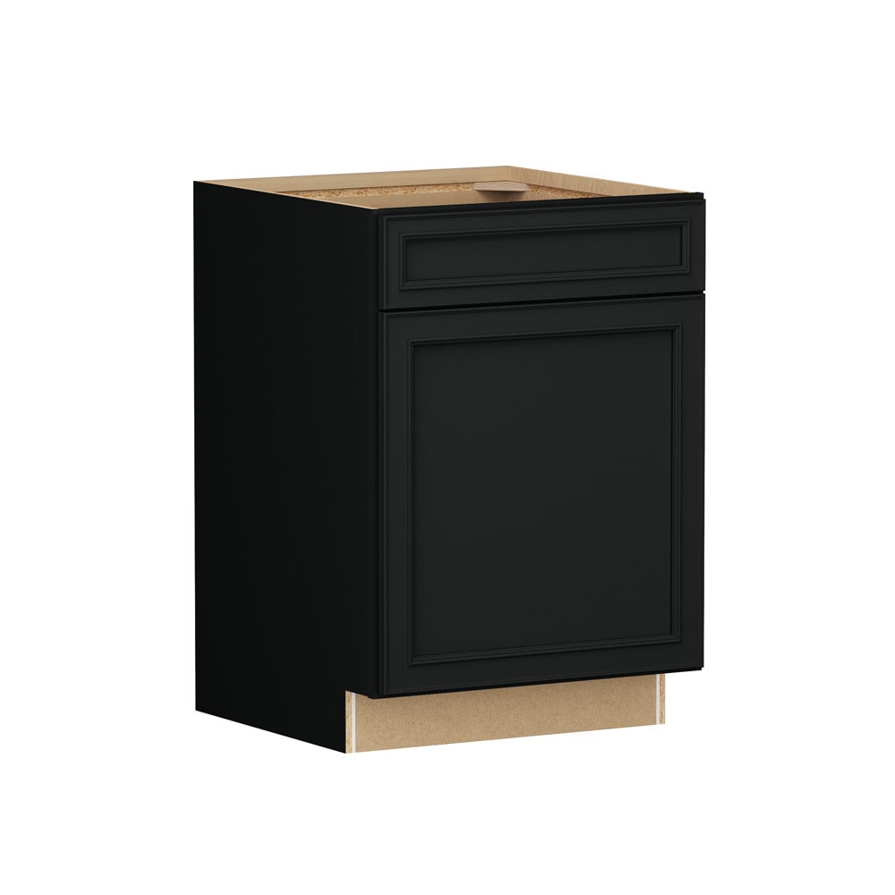 Shenandoah Irvington 24-in W x 34.5-in H x 24-in D Black Painted Base Fully Assembled Cabinet Recessed Panel Miter