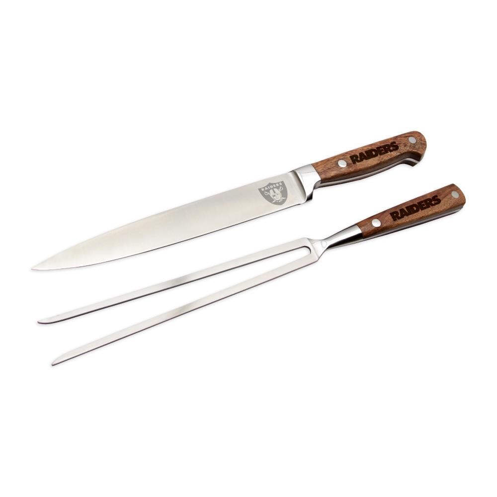 The Sports Vault Oakland Raiders 2-Piece Carving Knife at