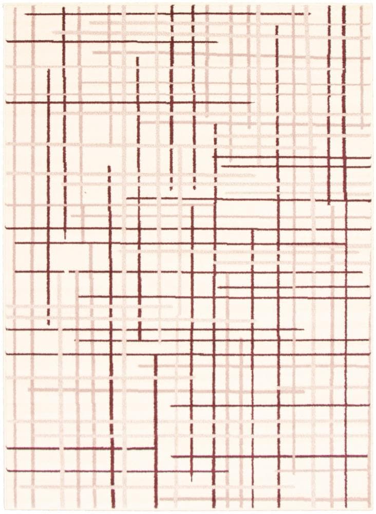 ECARPETGALLERY 315515 Tessa 4 x 6 (ft) Loomed Polypropylene Pink Cream Bordeaux Rectangular Indoor Bohemian/Eclectic Area rug