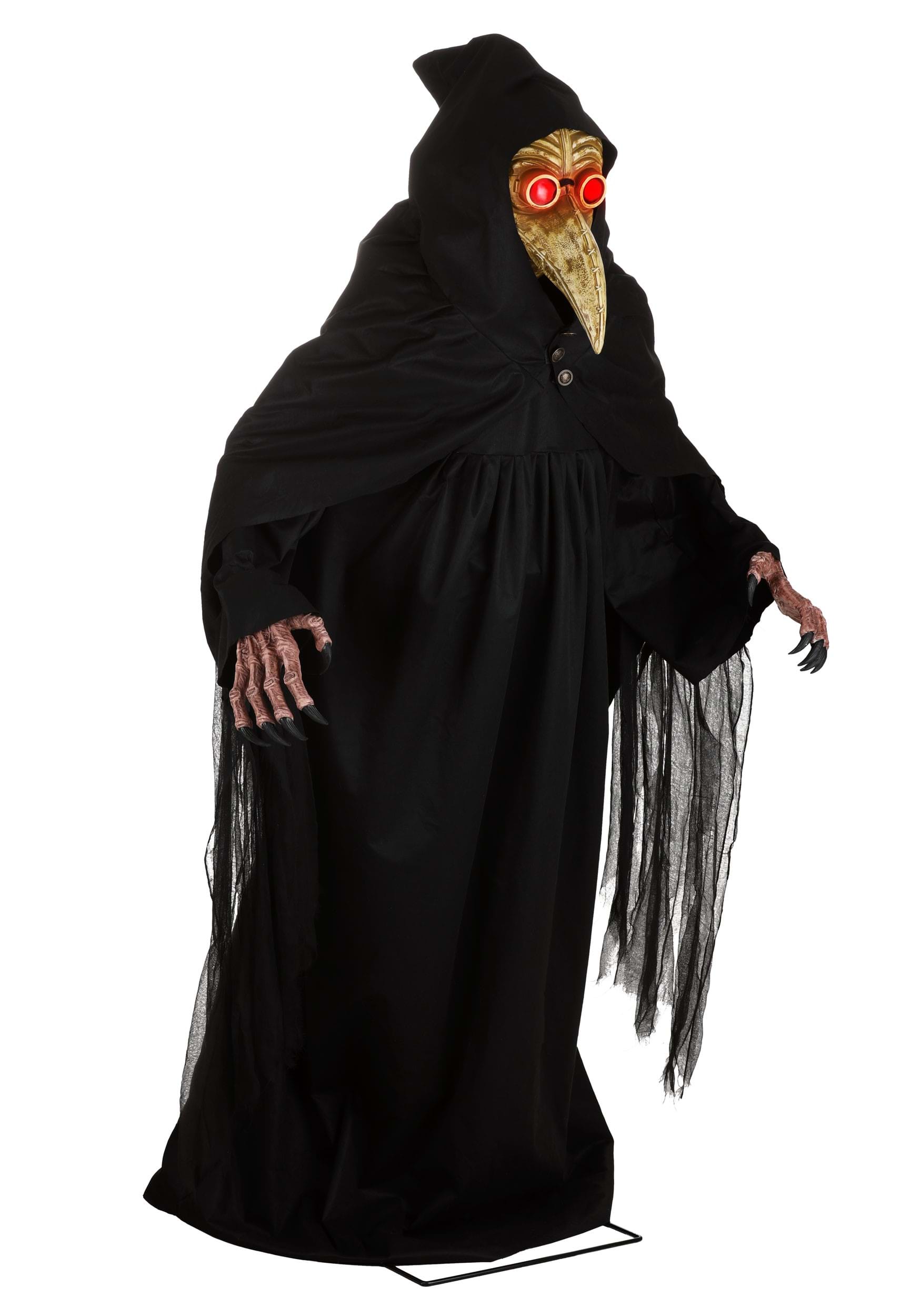 HalloweenCostumes.com FUN4805-ST FUN Costumes 7.5FT Giant Animatronic Plague Doctor Halloween Prop Scary Animatronics Standard