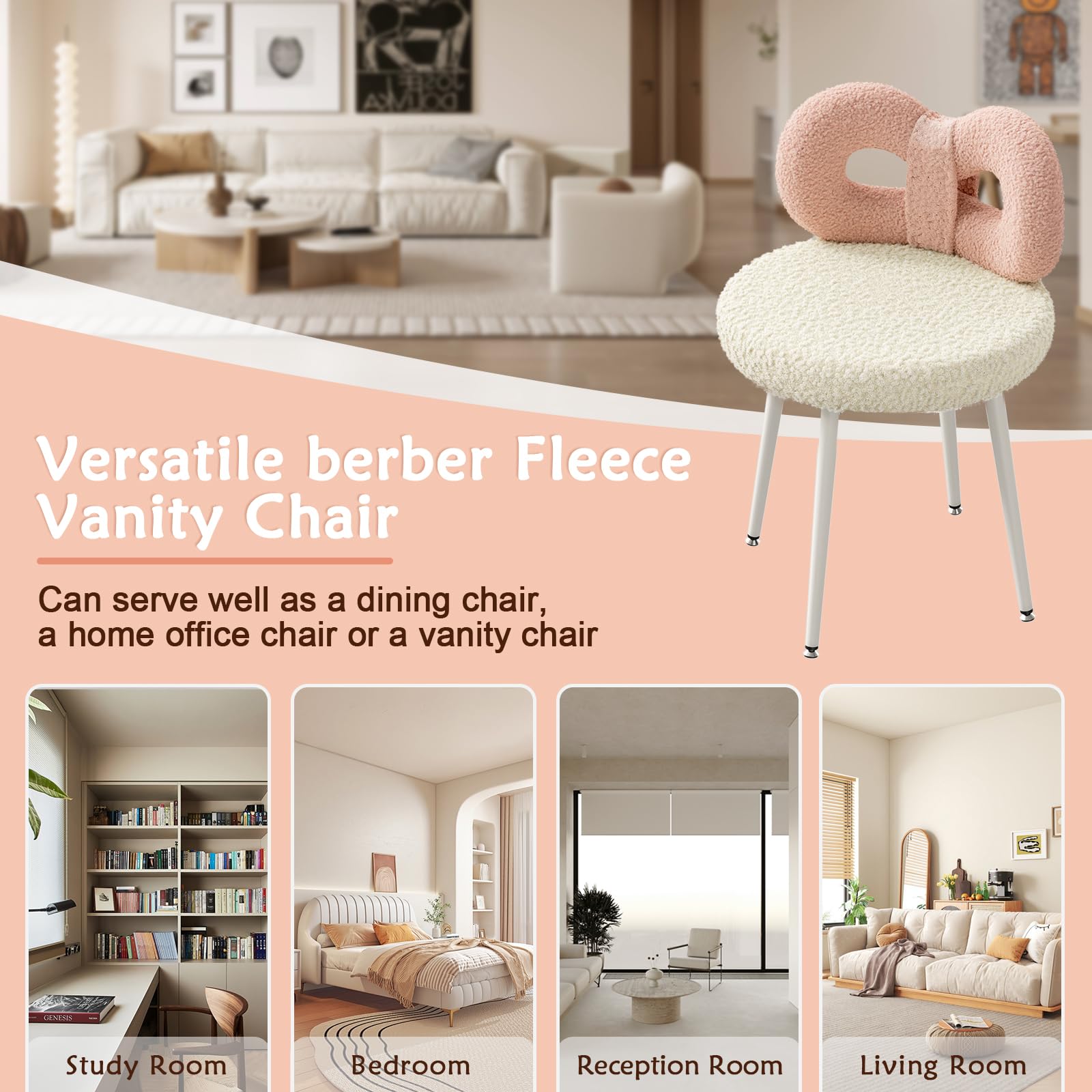 FurniFusion L-SZYSPW Vanity-Stools - View #4