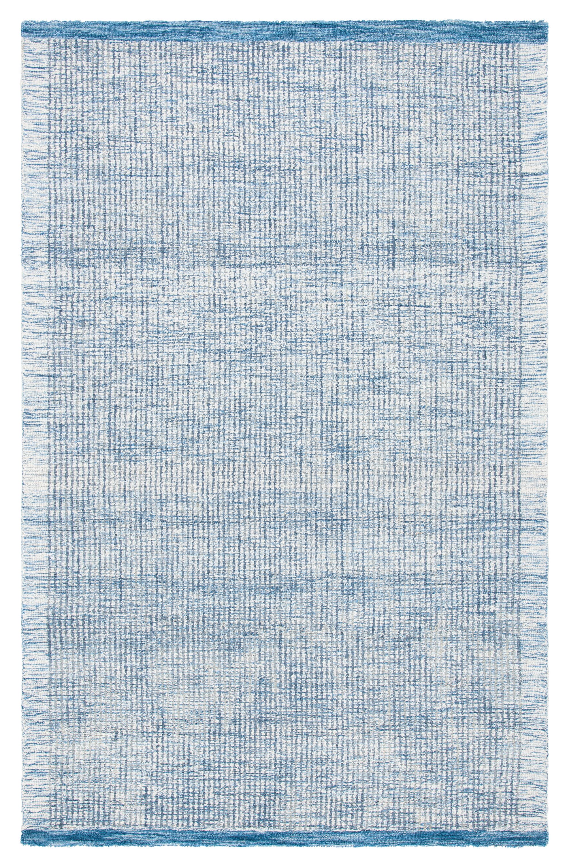 Safavieh MET151M-5 Metro Gieneke 5 x 8 (ft) Tufted Wool Ivory/Blue Rectangular Indoor Border Bohemian/Eclectic Area rug