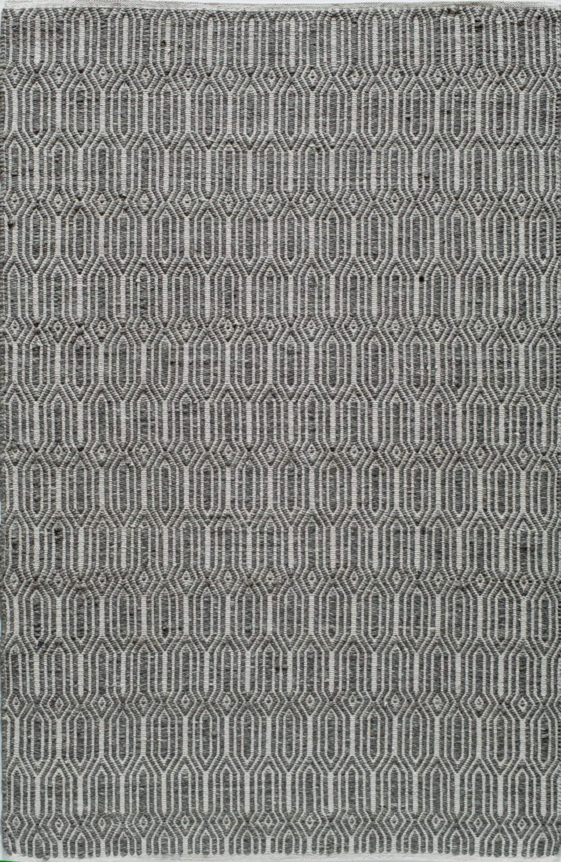 Rugs America 25292 Emerson 2 x 3 (ft) Woven Wool Charcoal Rectangular Indoor Geometric Area rug