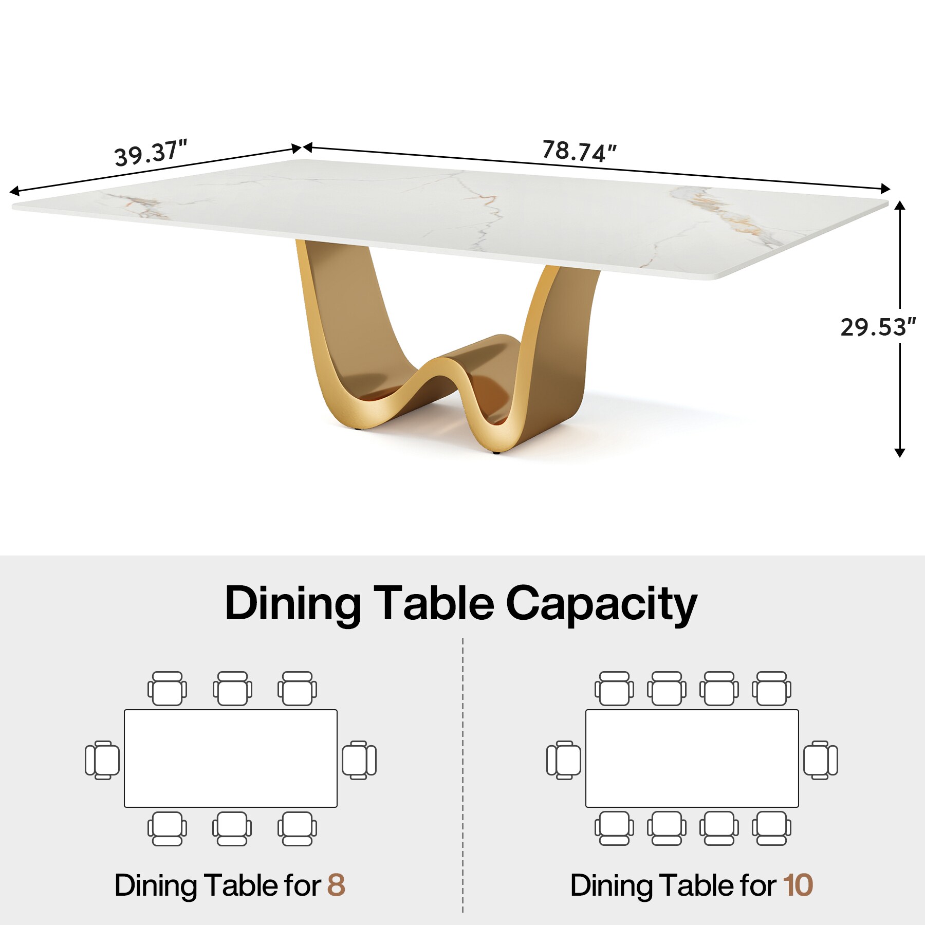 Tribesigns LWFD-HL055 Dining-Tables - View #8