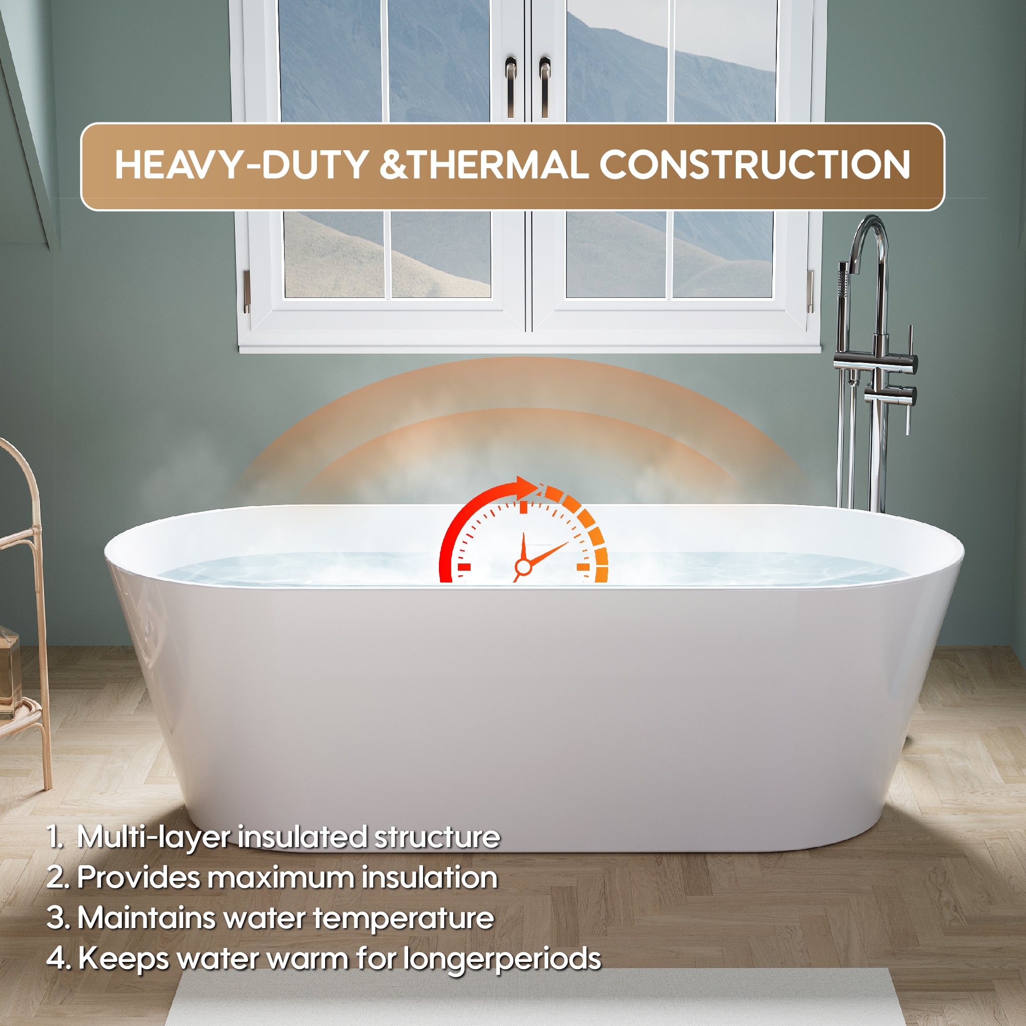 WELLFOR TO-ED-BV30GYBK bathtubs - View #4
